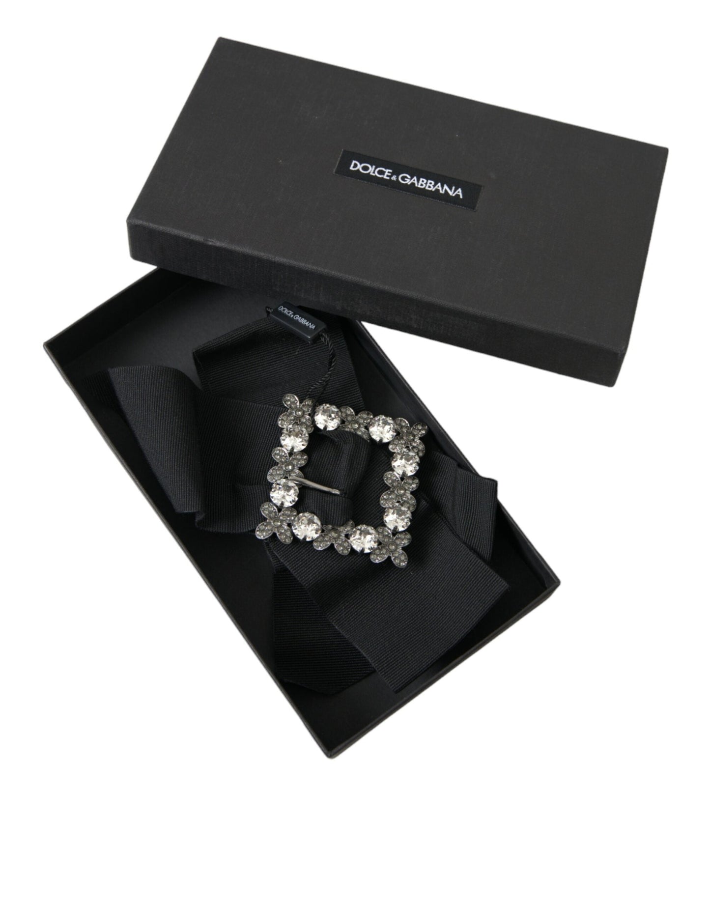 Dolce & Gabbana Black Swarovski Crystal Embellished Hair Women's Clip