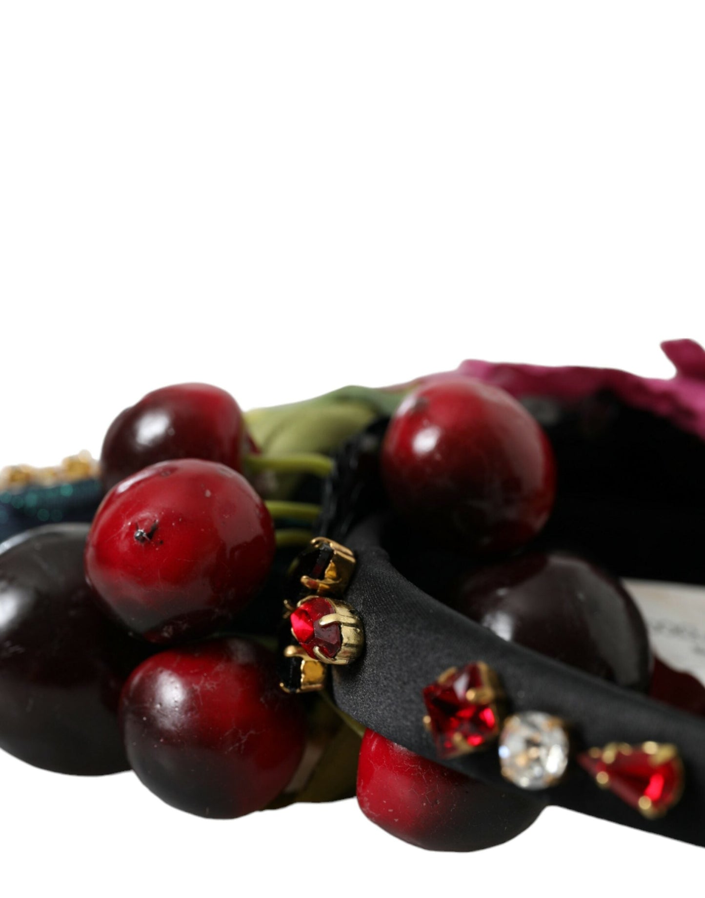 Dolce & Gabbana Red Watermelon Cherry Crystal Hairband Statement Women's Diadem