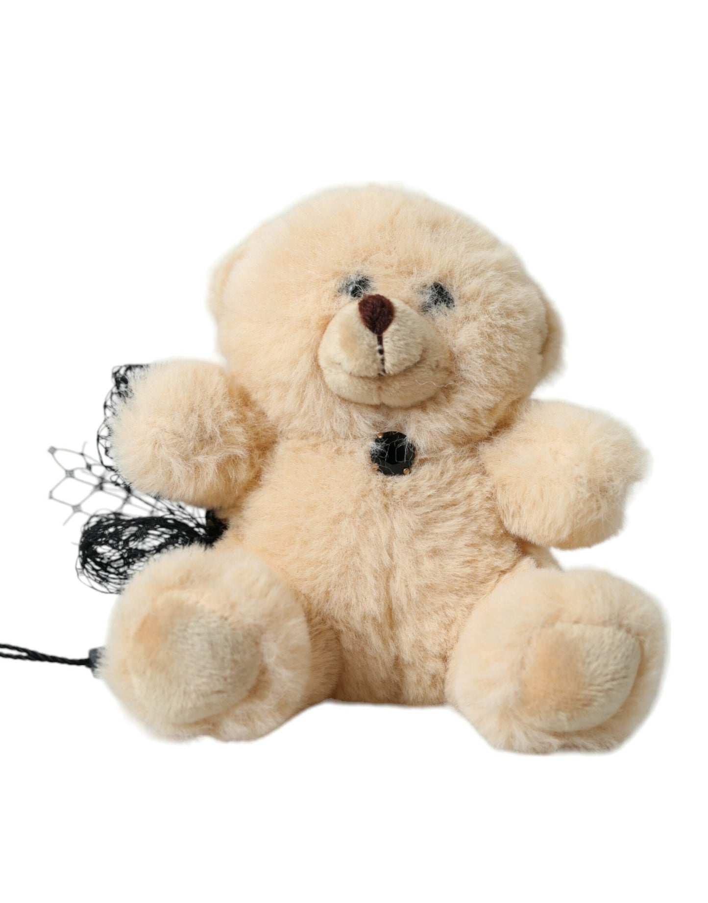 Dolce & Gabbana Beige Teddy Bear Mesh Net Band Hair Women's Clip