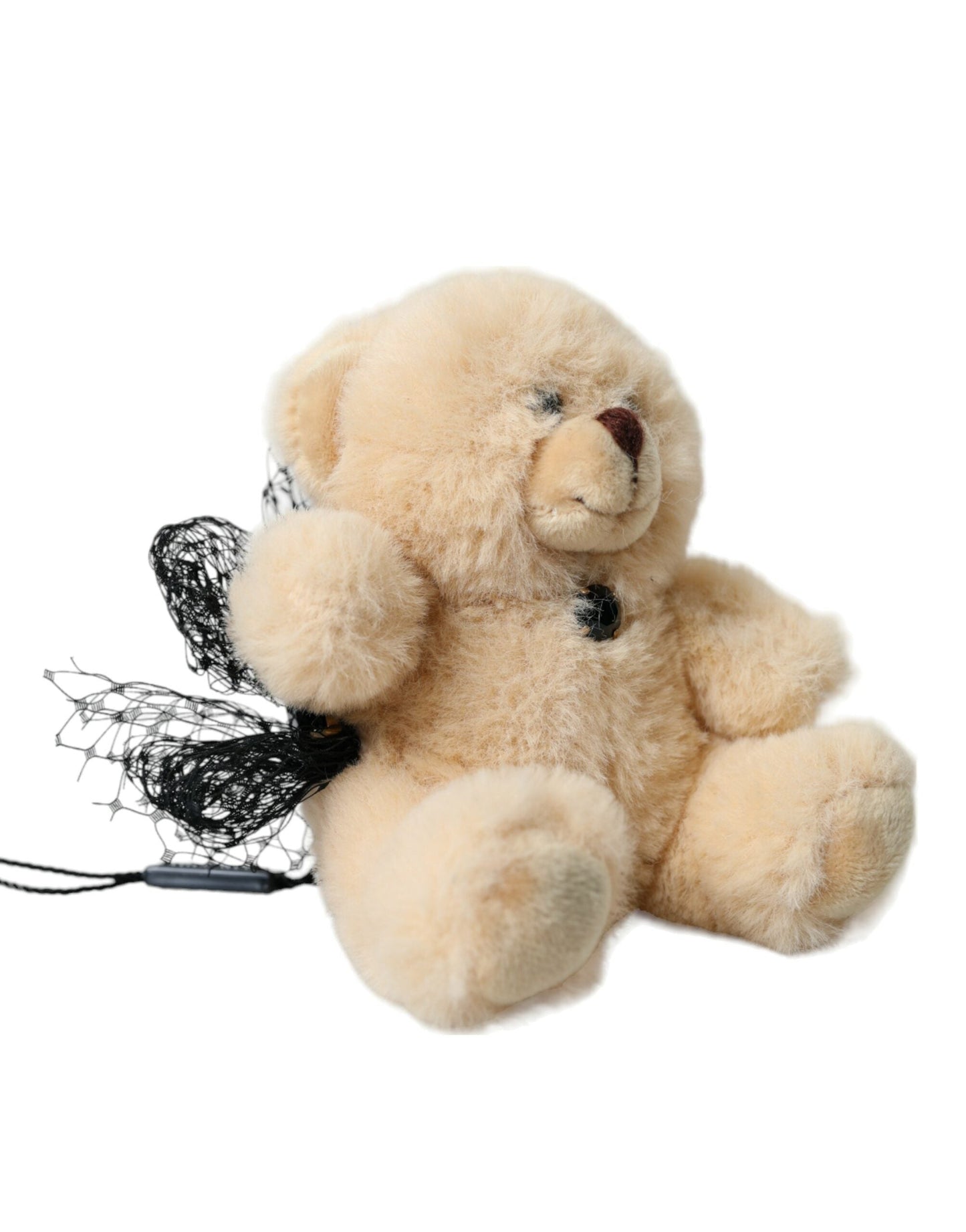 Dolce & Gabbana Beige Teddy Bear Mesh Net Band Hair Women's Clip
