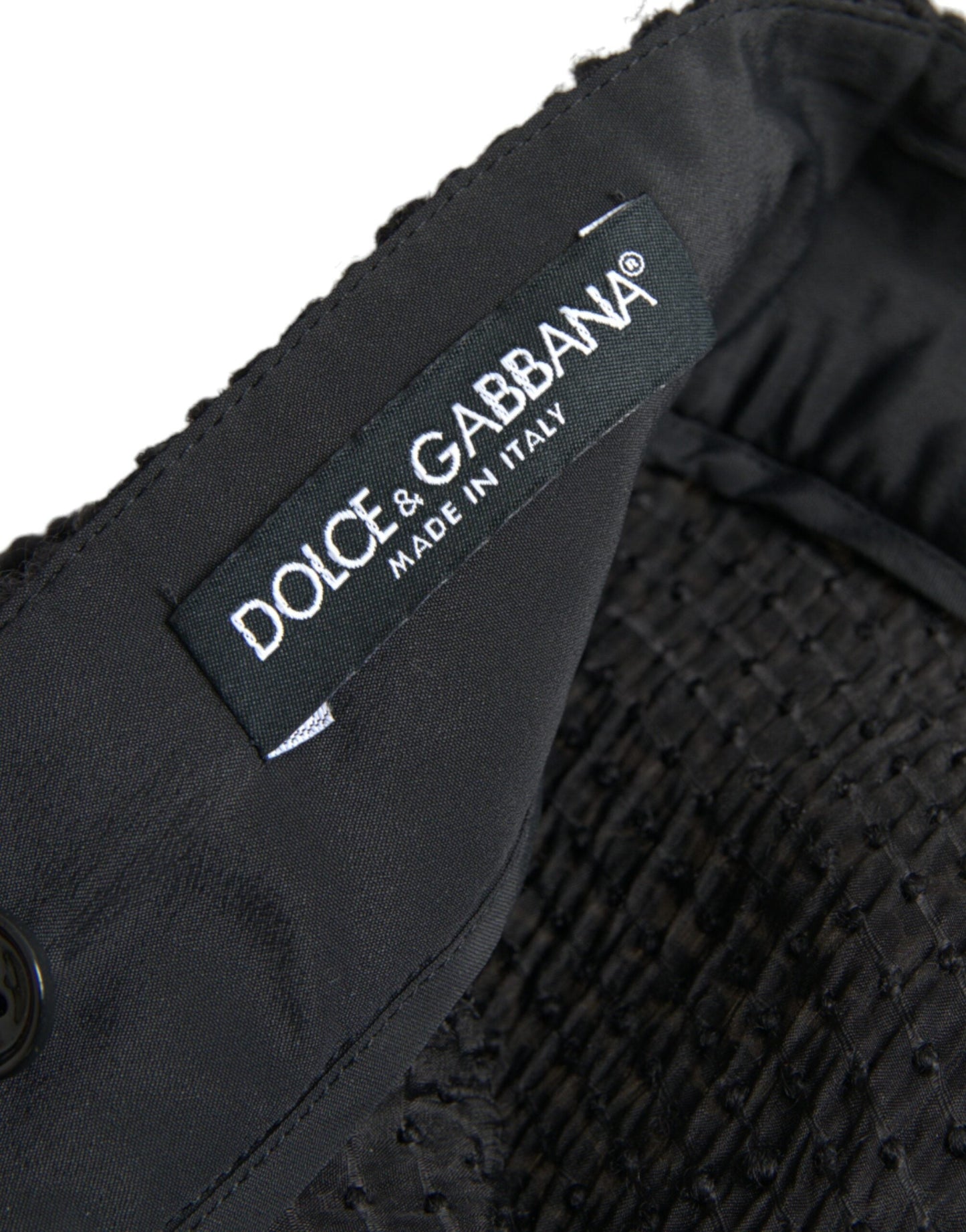 Dolce & Gabbana Black High Waist A-line Knee Length Women's Skirt