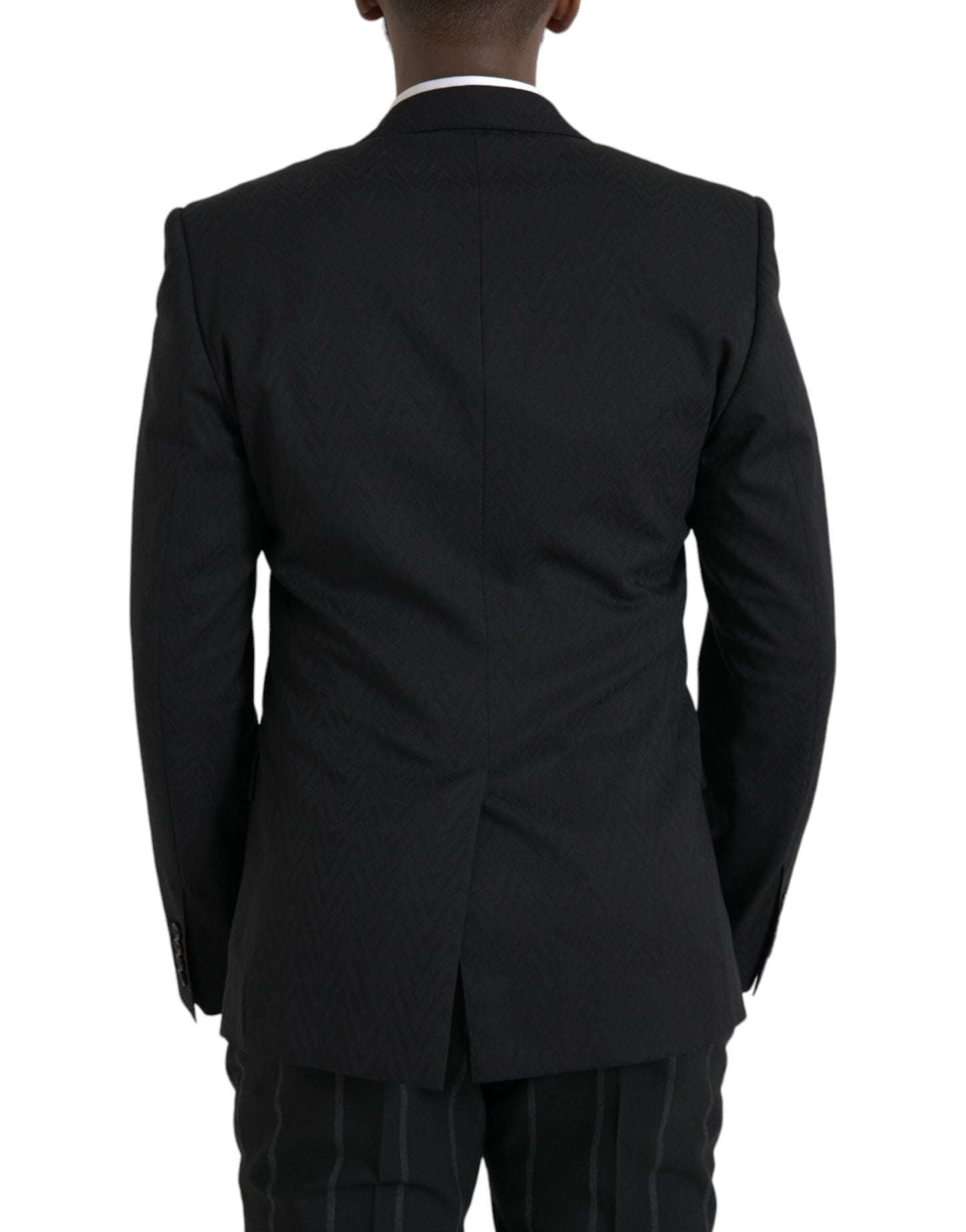 Dolce & Gabbana Black MARTINI Slim Fit Jacket Coat Men's Blazer