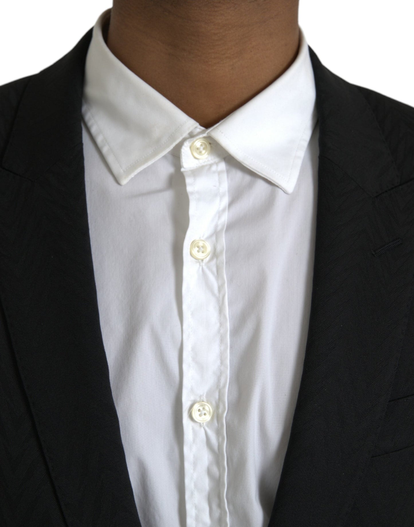 Dolce & Gabbana Black MARTINI Slim Fit Jacket Coat Men's Blazer