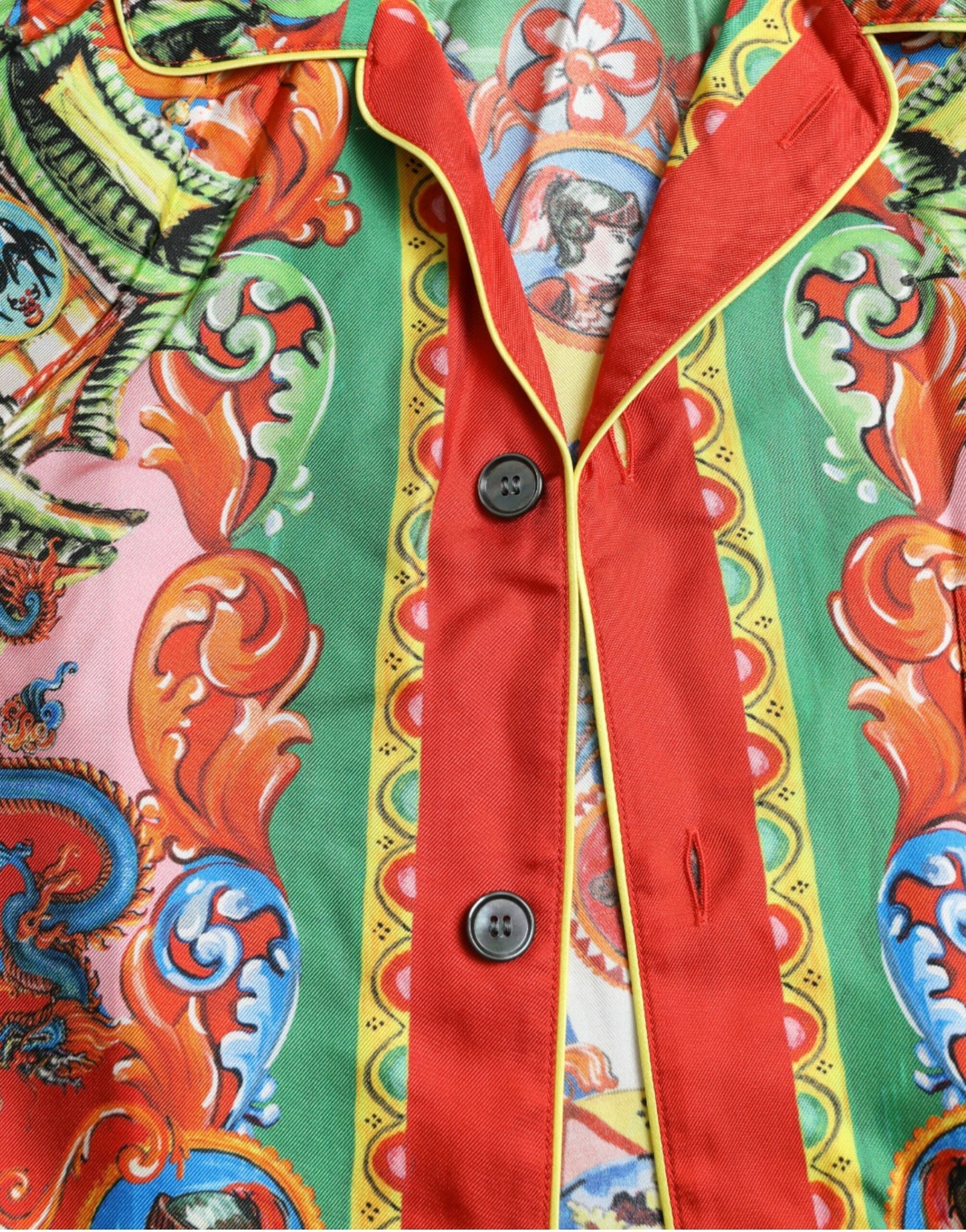 Dolce & Gabbana Multicolor Patterned Button Down Casual Men's Shirt
