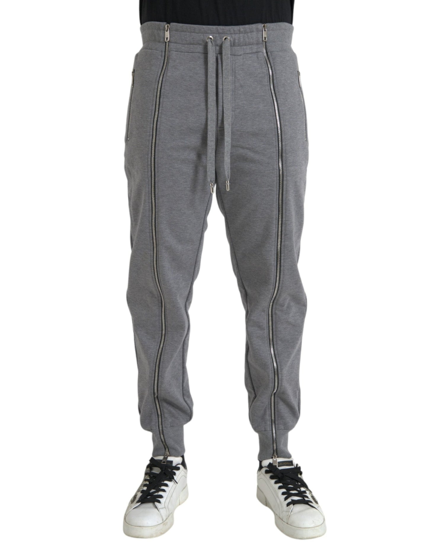 Dolce & Gabbana Gray Cotton Jogger Skinny SweatMen's Men's Pants