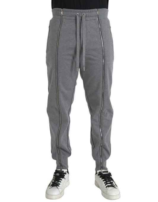 Dolce & Gabbana Gray Cotton Jogger Skinny SweatMen's Men's Pants