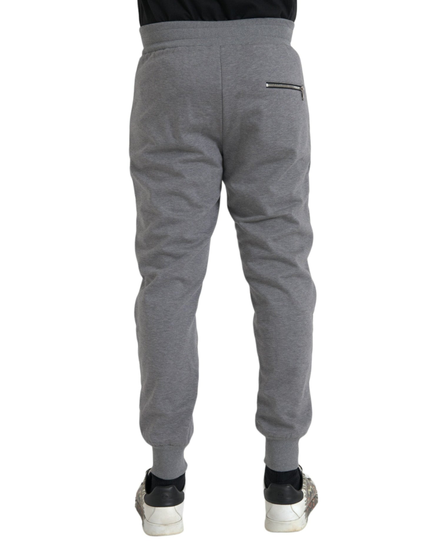 Dolce & Gabbana Gray Cotton Jogger Skinny SweatMen's Men's Pants
