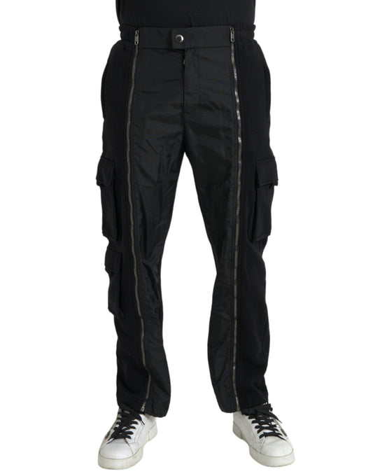 Dolce & Gabbana Black Cotton Blend Skinny Men's Pants