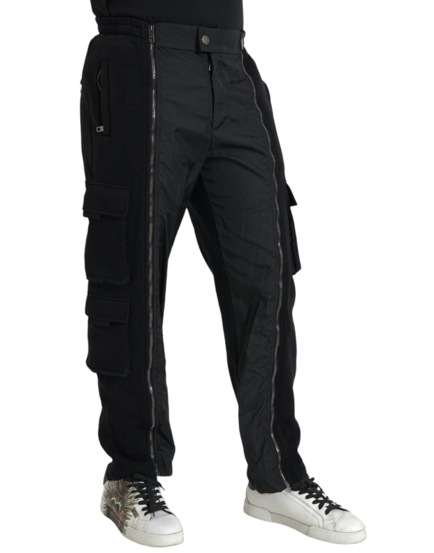 Dolce & Gabbana Black Cotton Blend Skinny Men's Pants