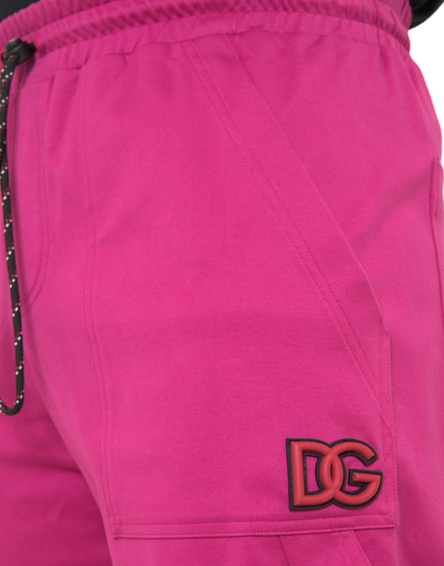 Dolce & Gabbana Pink Logo Cargo Cotton Jogger SweatMen's Men's Pants