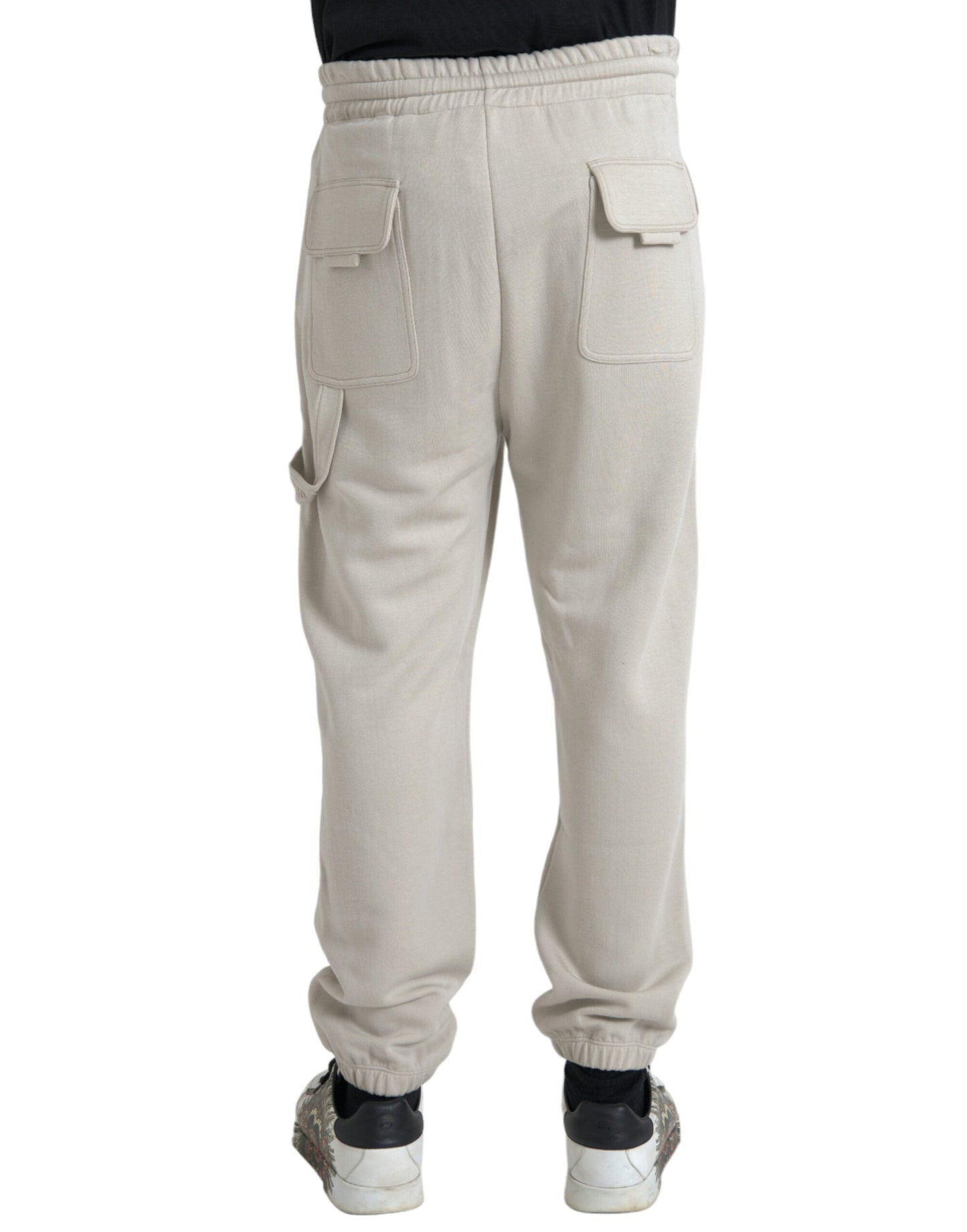Dolce & Gabbana Off White Viscose Cargo Jogger SweatMen's Men's Pants