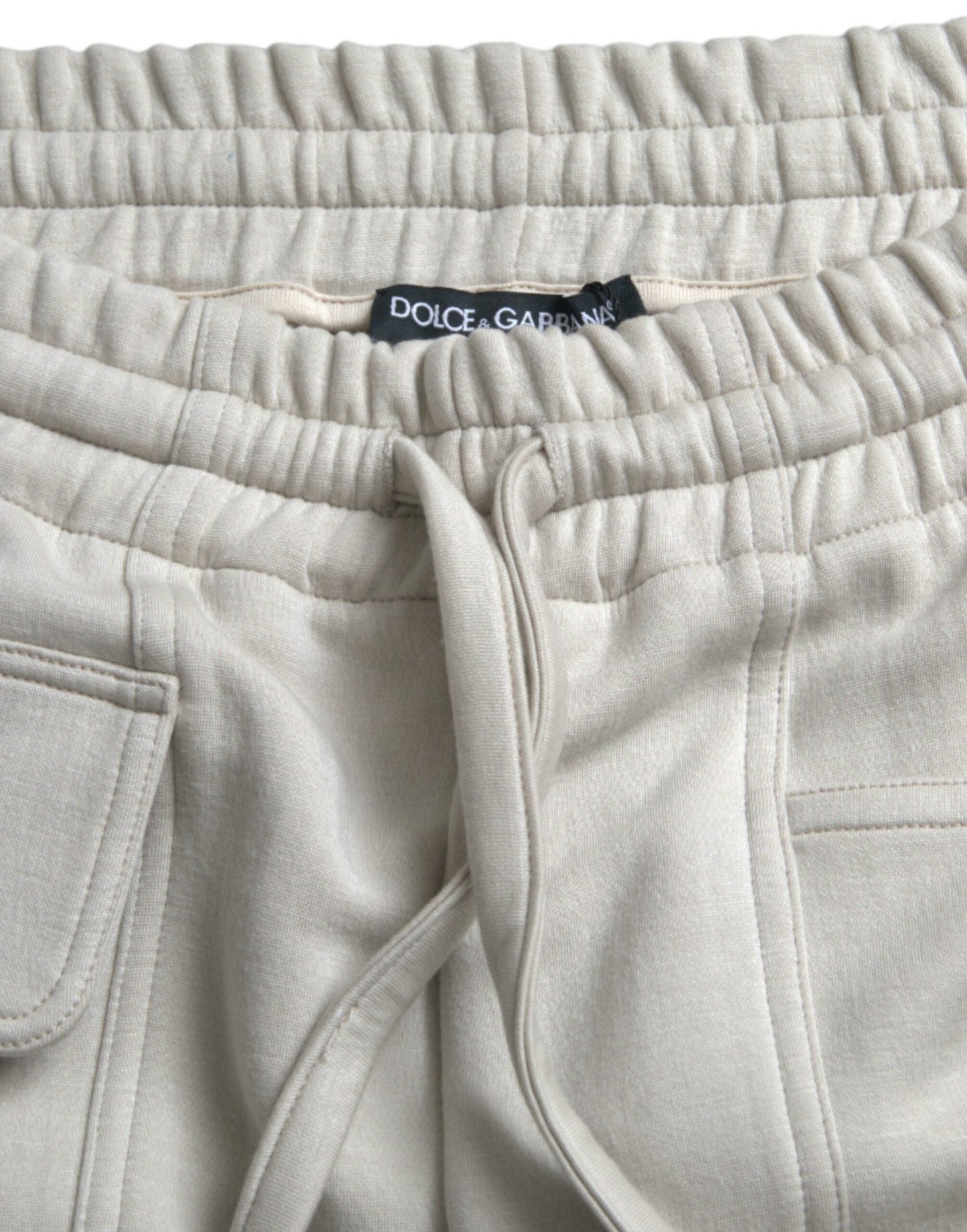 Dolce & Gabbana Off White Viscose Cargo Jogger SweatMen's Men's Pants
