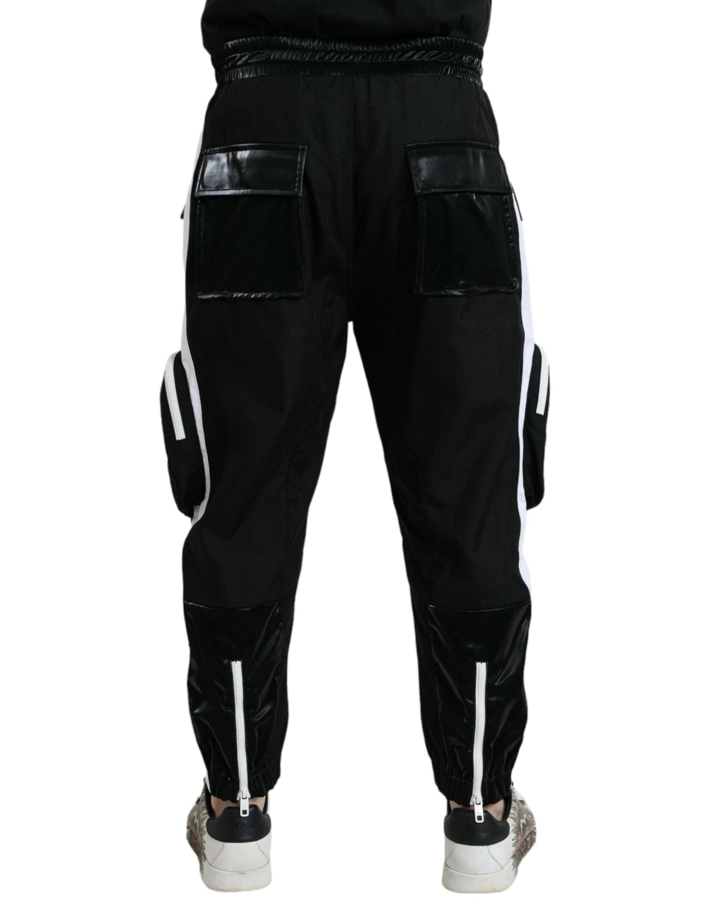 Dolce & Gabbana Black Nylon Cargo Jogger Men SweatMen's Men's Pants