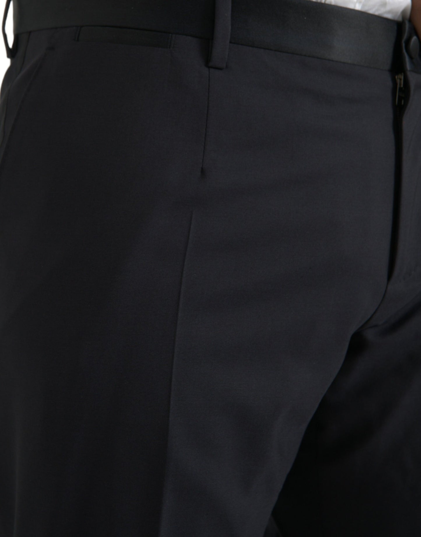 Dolce & Gabbana Blue Wool Men Skinny Dress Men's Pants
