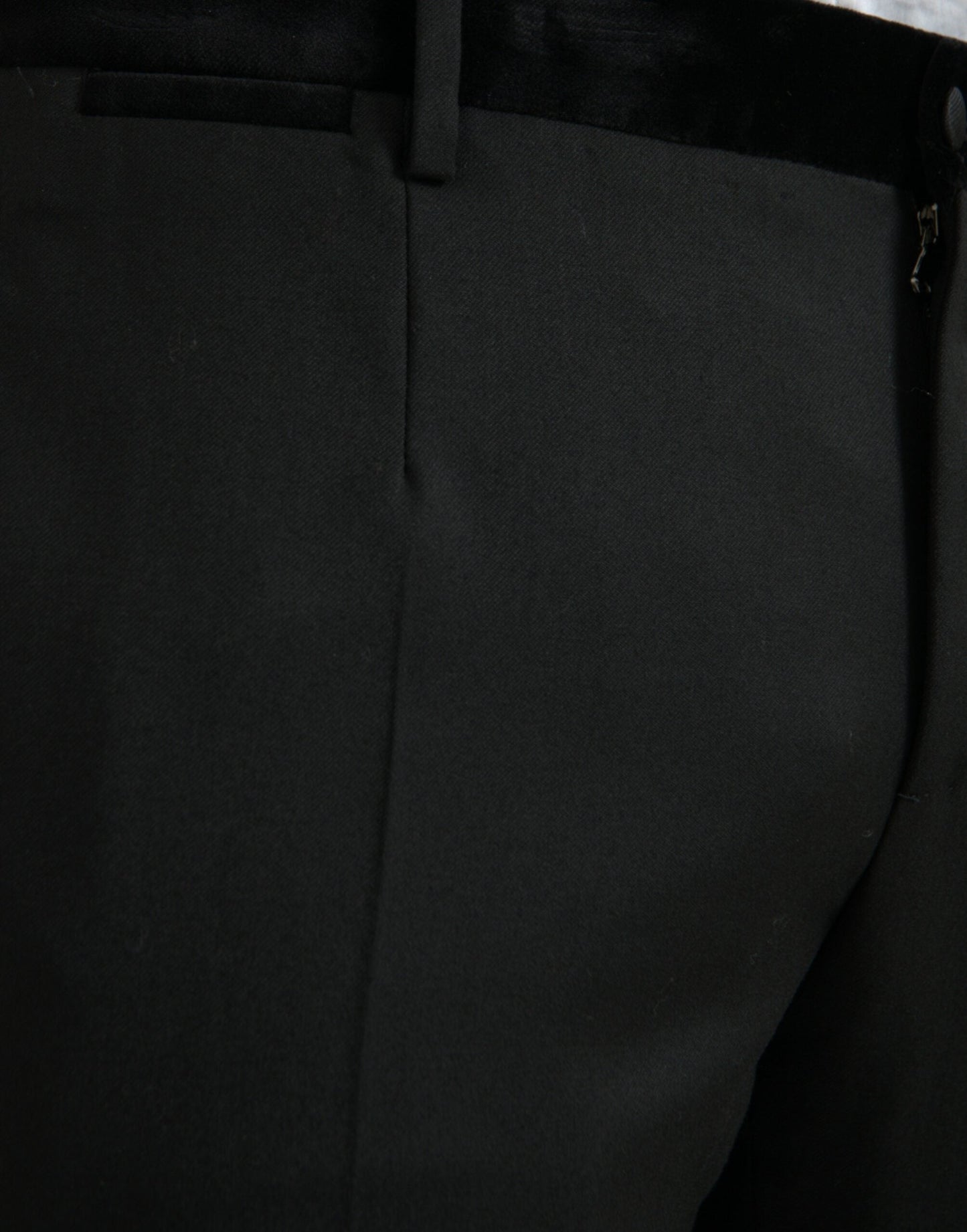 Dolce & Gabbana Black Silk Men Skinny Dress Men's Pants