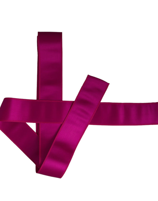 Dolce & Gabbana Fuchsia Pink Silk Waist Women Women's Belt