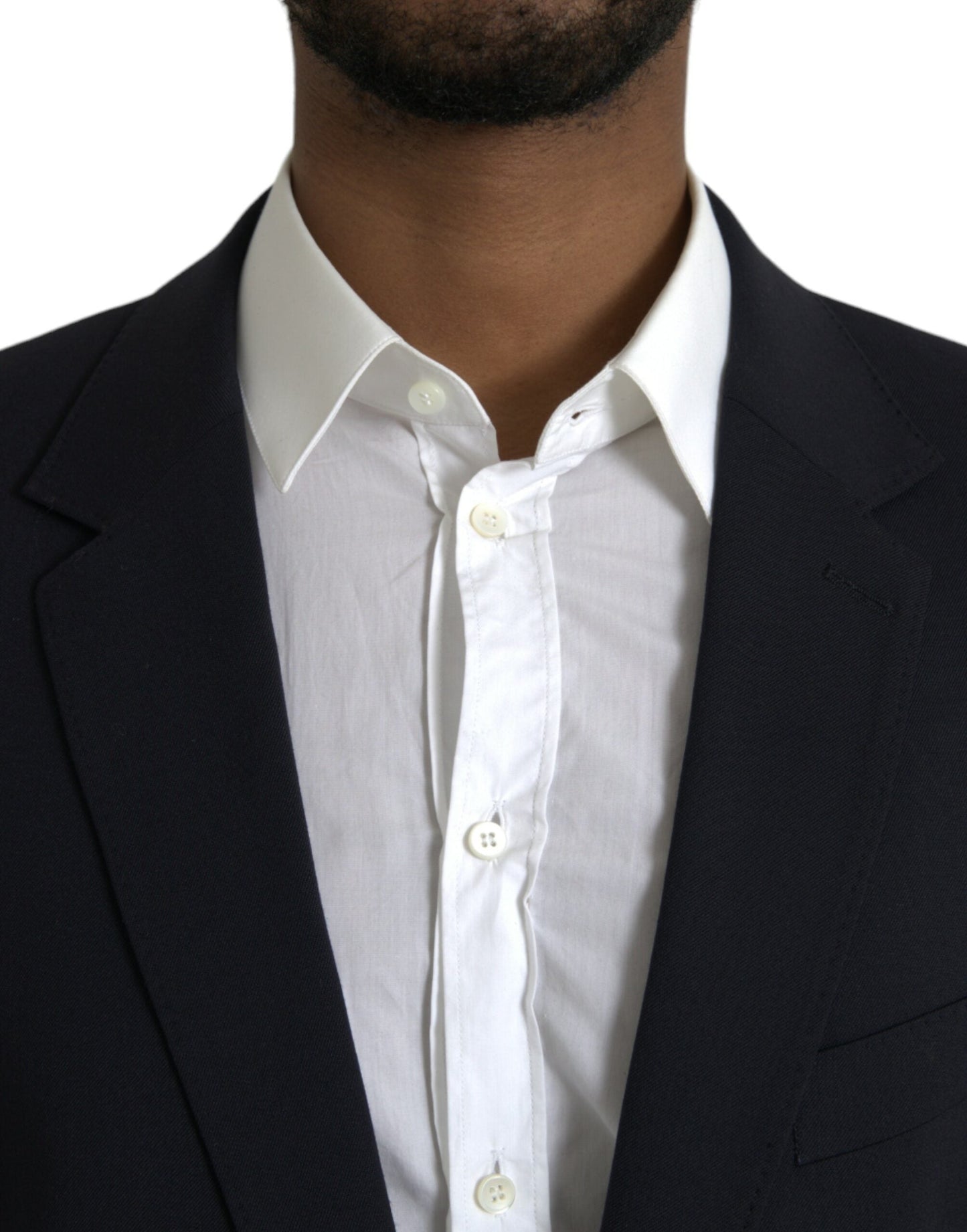 Dolce & Gabbana Black MARTINI Single Breasted Coat Men's Blazer