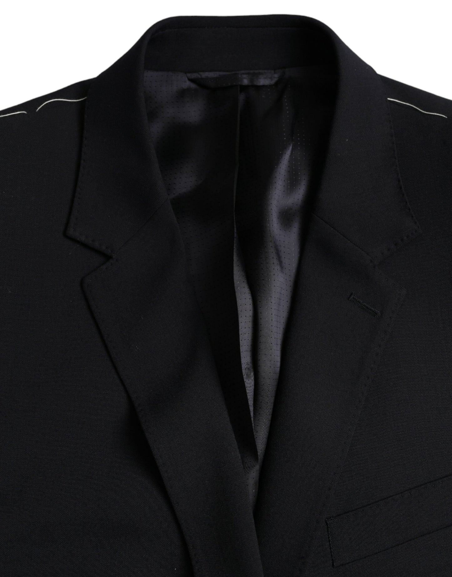 Dolce & Gabbana Black MARTINI Single Breasted Coat Men's Blazer