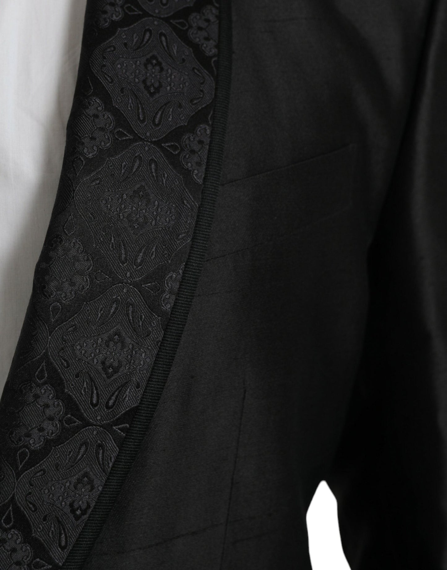 Dolce & Gabbana Black MARTINI Single Breasted Coat Men's Blazer