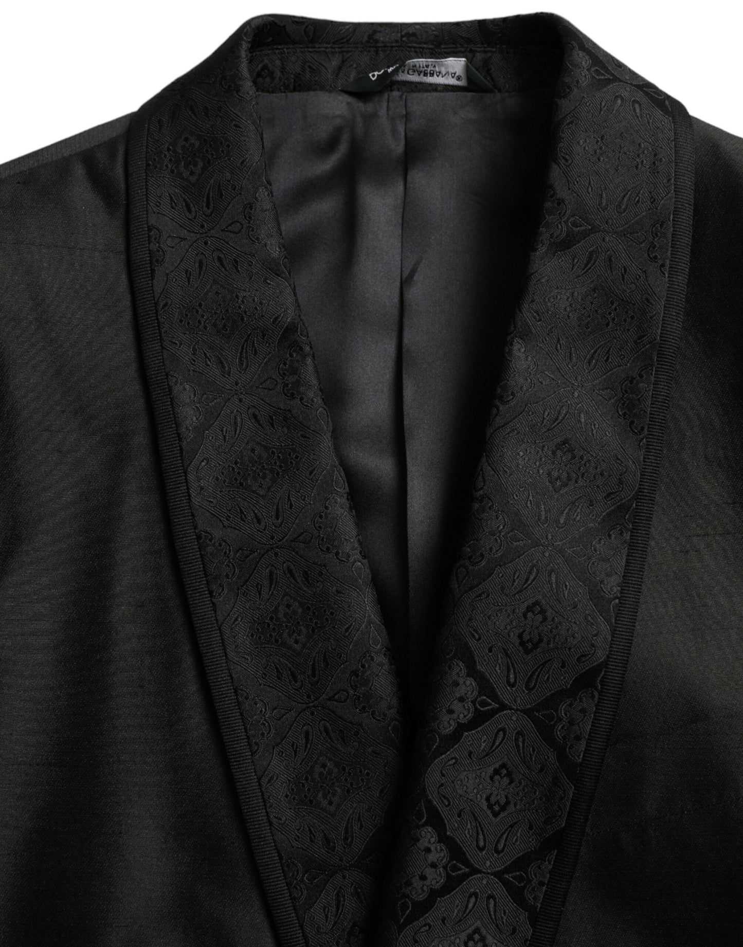 Dolce & Gabbana Black MARTINI Single Breasted Coat Men's Blazer