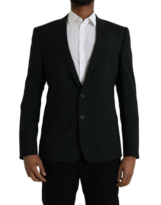 Dolce & Gabbana Blue GOLD Notch Single Breasted Coat Men's Blazer