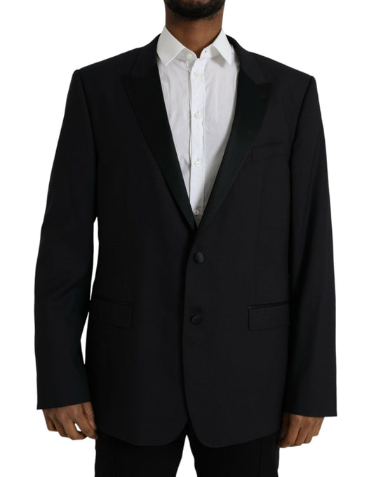 Dolce & Gabbana Blue MARTINI Single Breasted Coat Men's Blazer