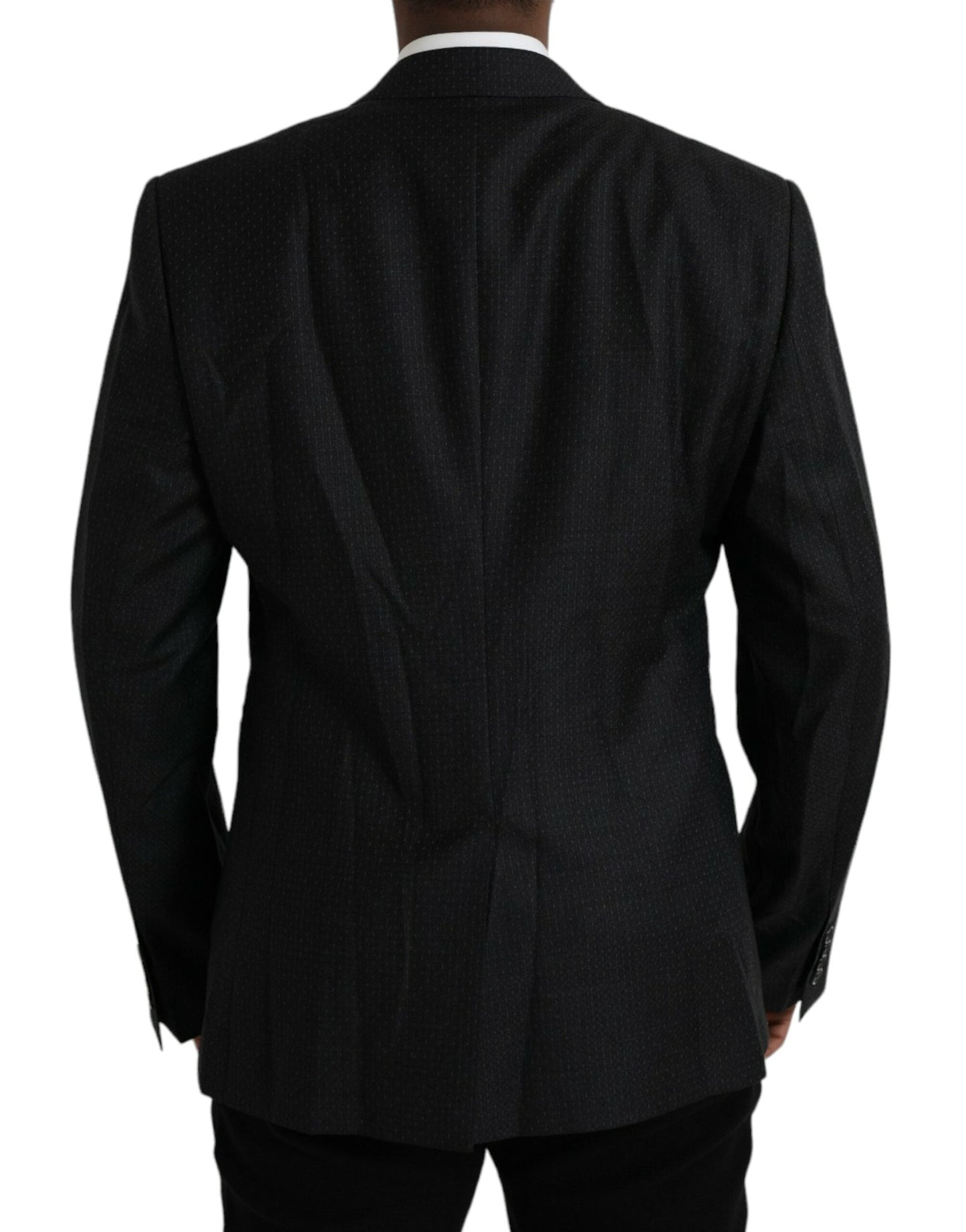 Dolce & Gabbana Black Wool MARTINI Single Breasted Coat Men's Blazer