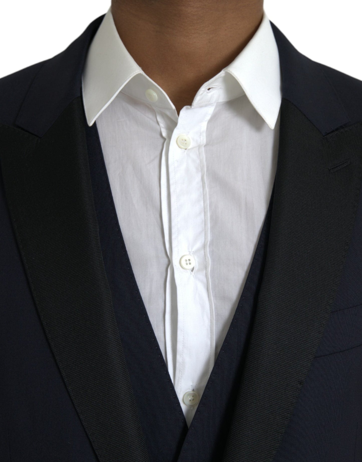Dolce & Gabbana Dark Blue MARTINI Wool Formal 3 Piece Men's Suit