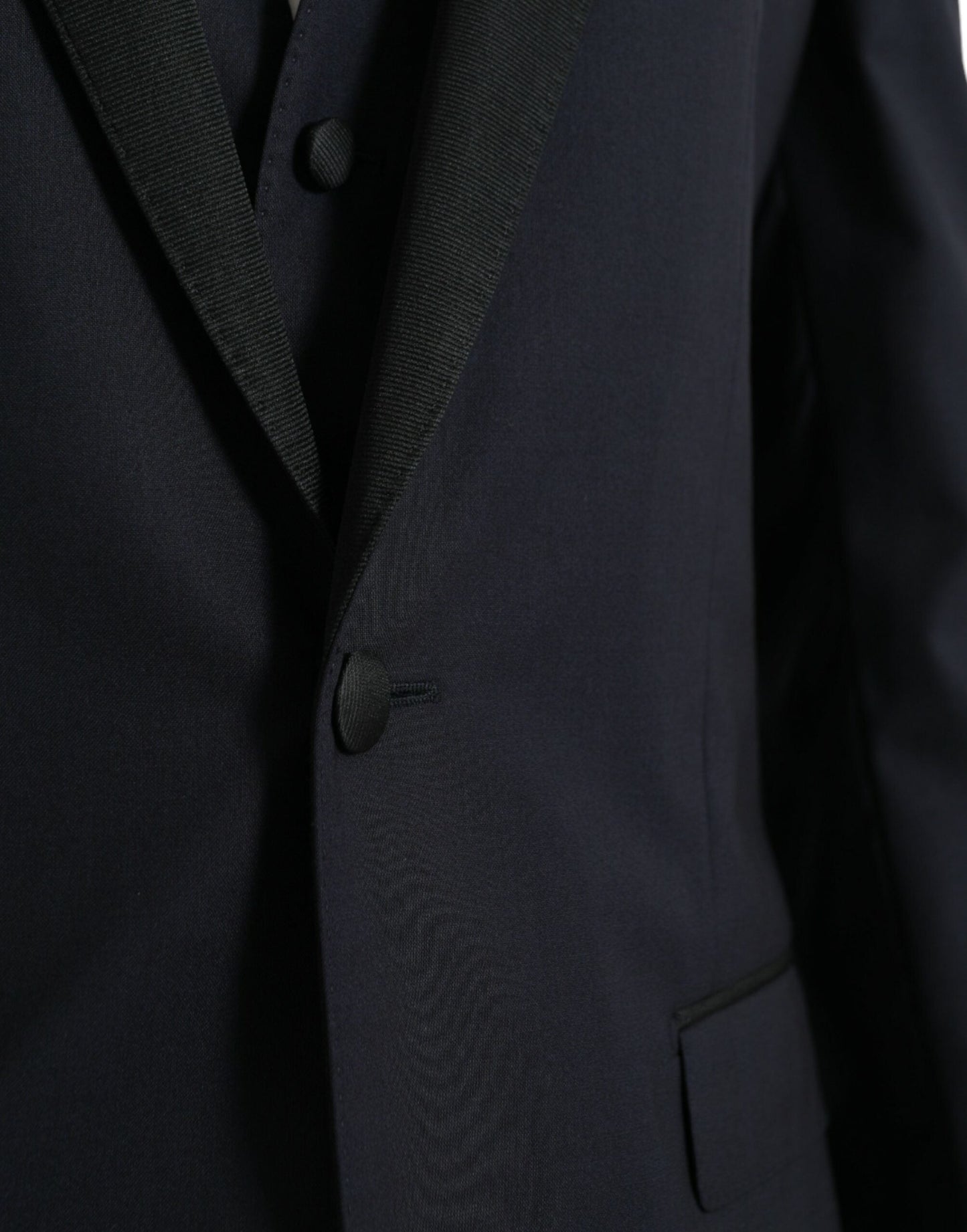 Dolce & Gabbana Dark Blue MARTINI Wool Formal 3 Piece Men's Suit