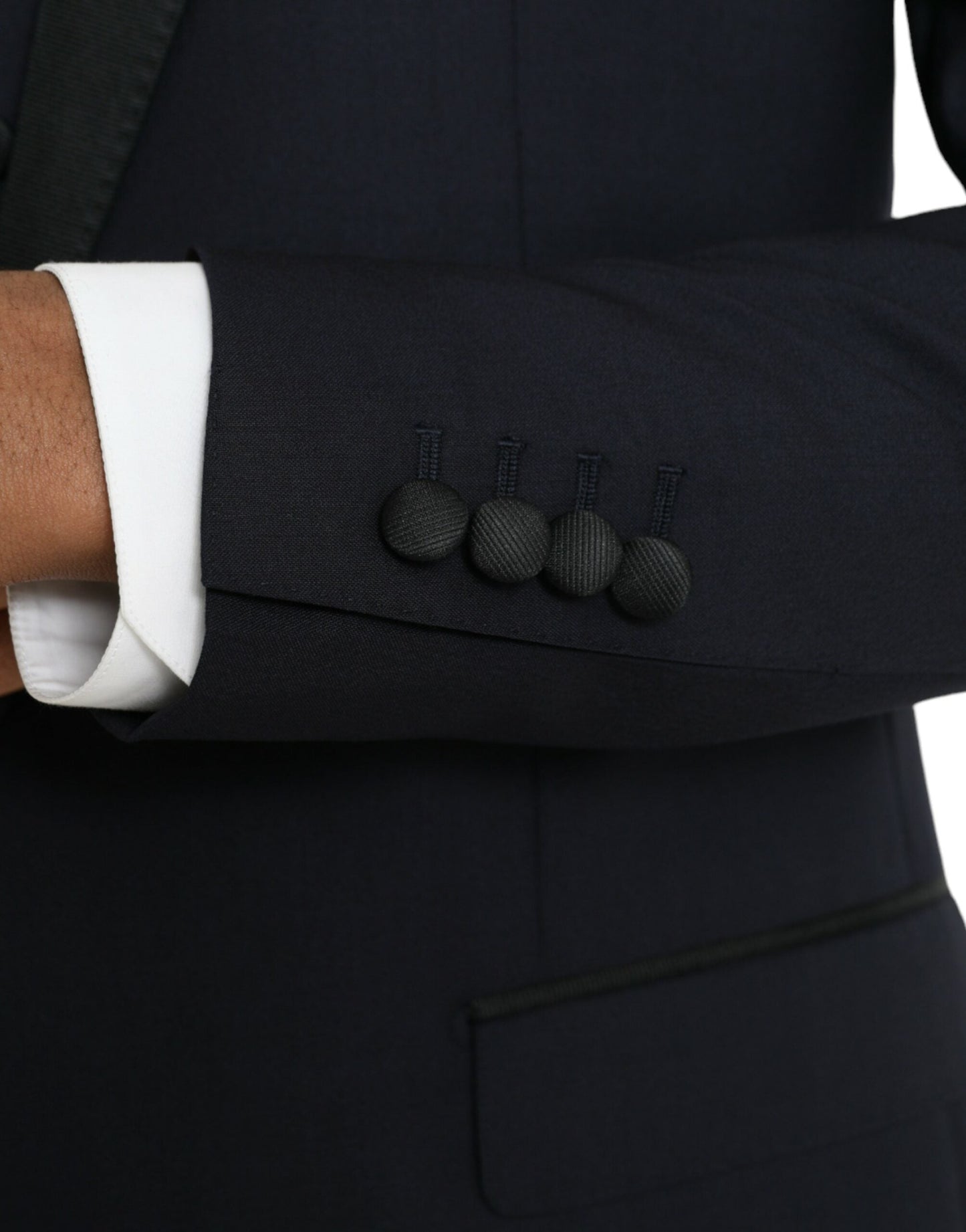 Dolce & Gabbana Dark Blue MARTINI Wool Formal 3 Piece Men's Suit