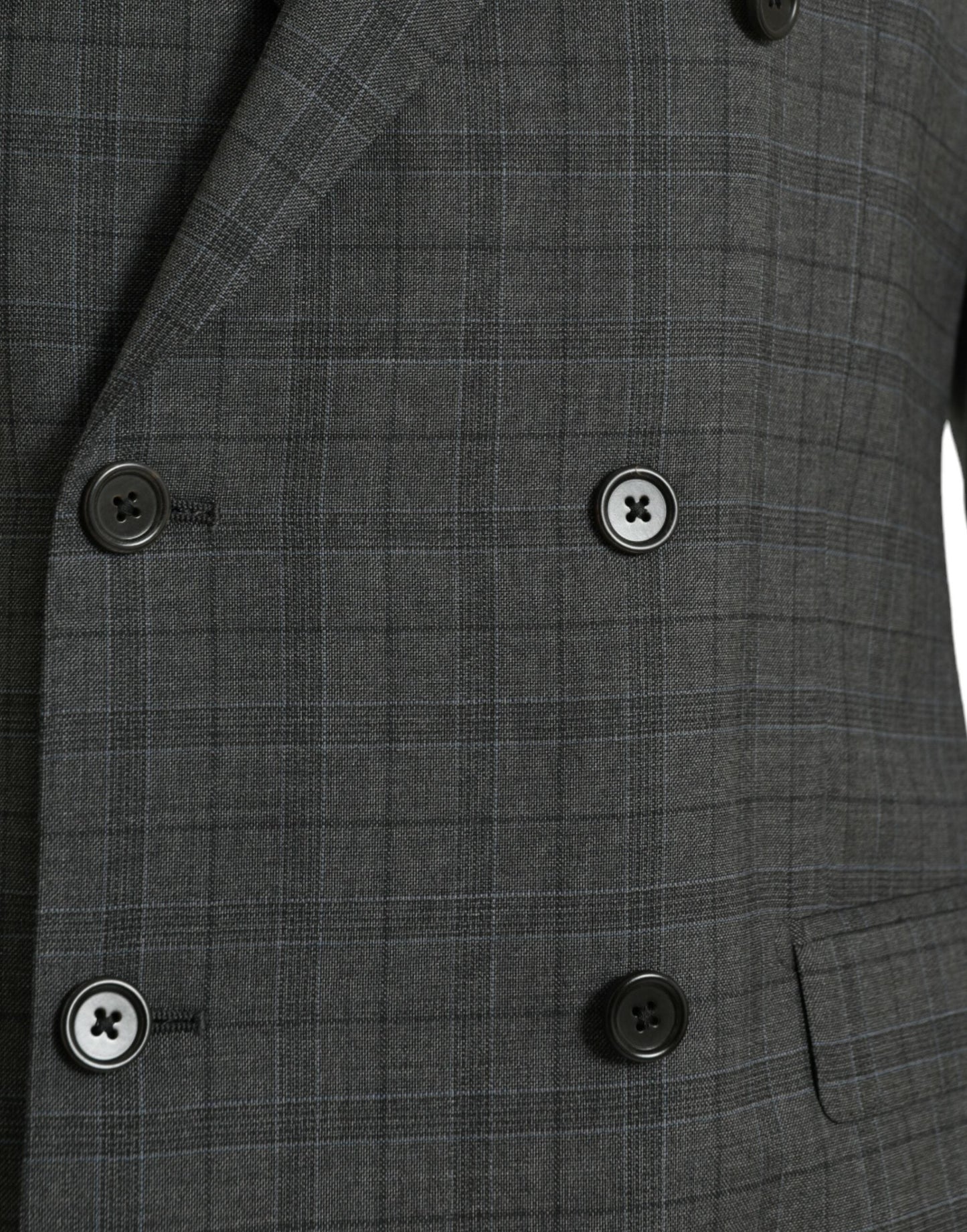 Dolce & Gabbana Gray Plaid Wool MARTINI Formal 2 Piece Men's Suit