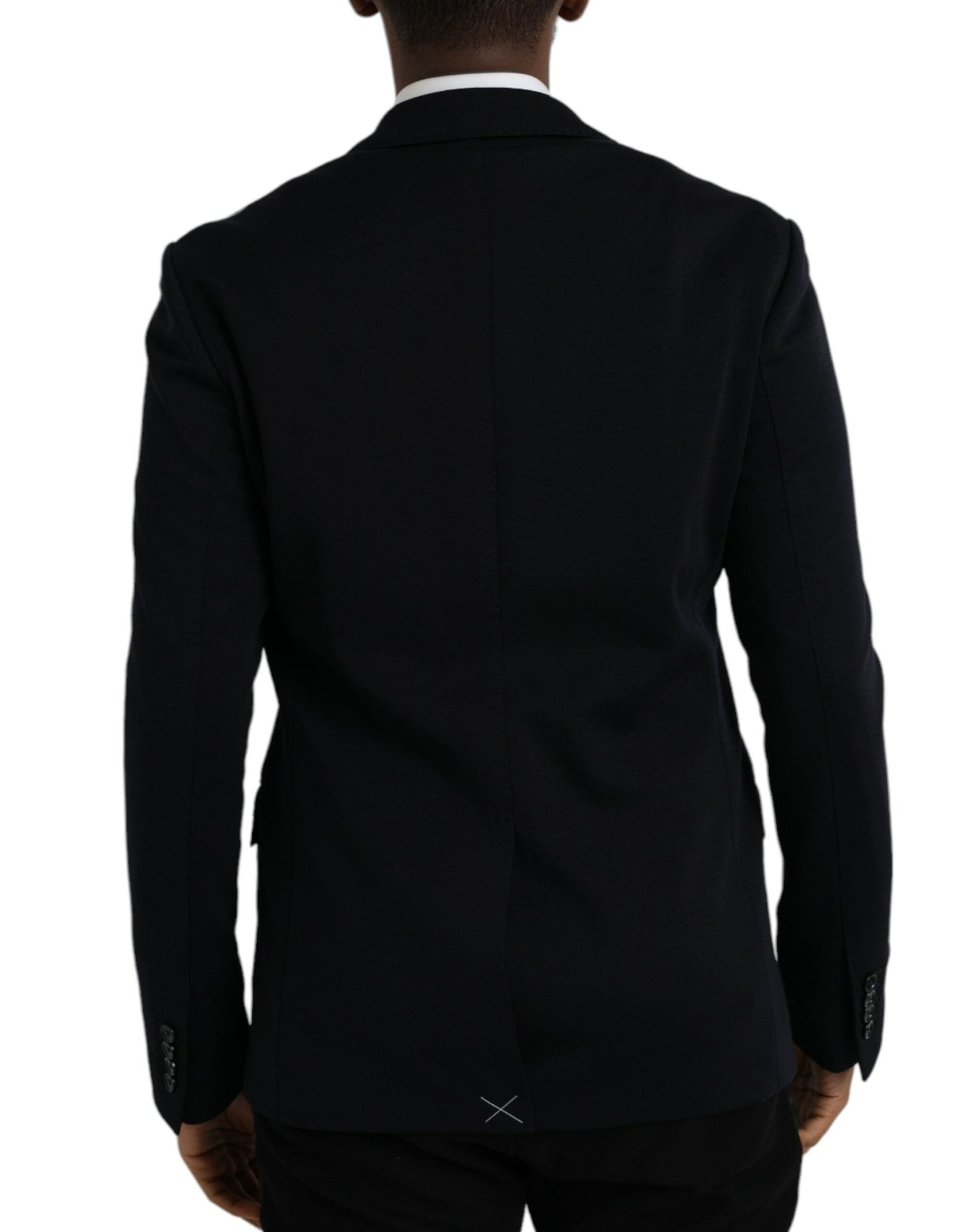 Dolce & Gabbana Black Wool Single Breasted Coat Men's Blazer