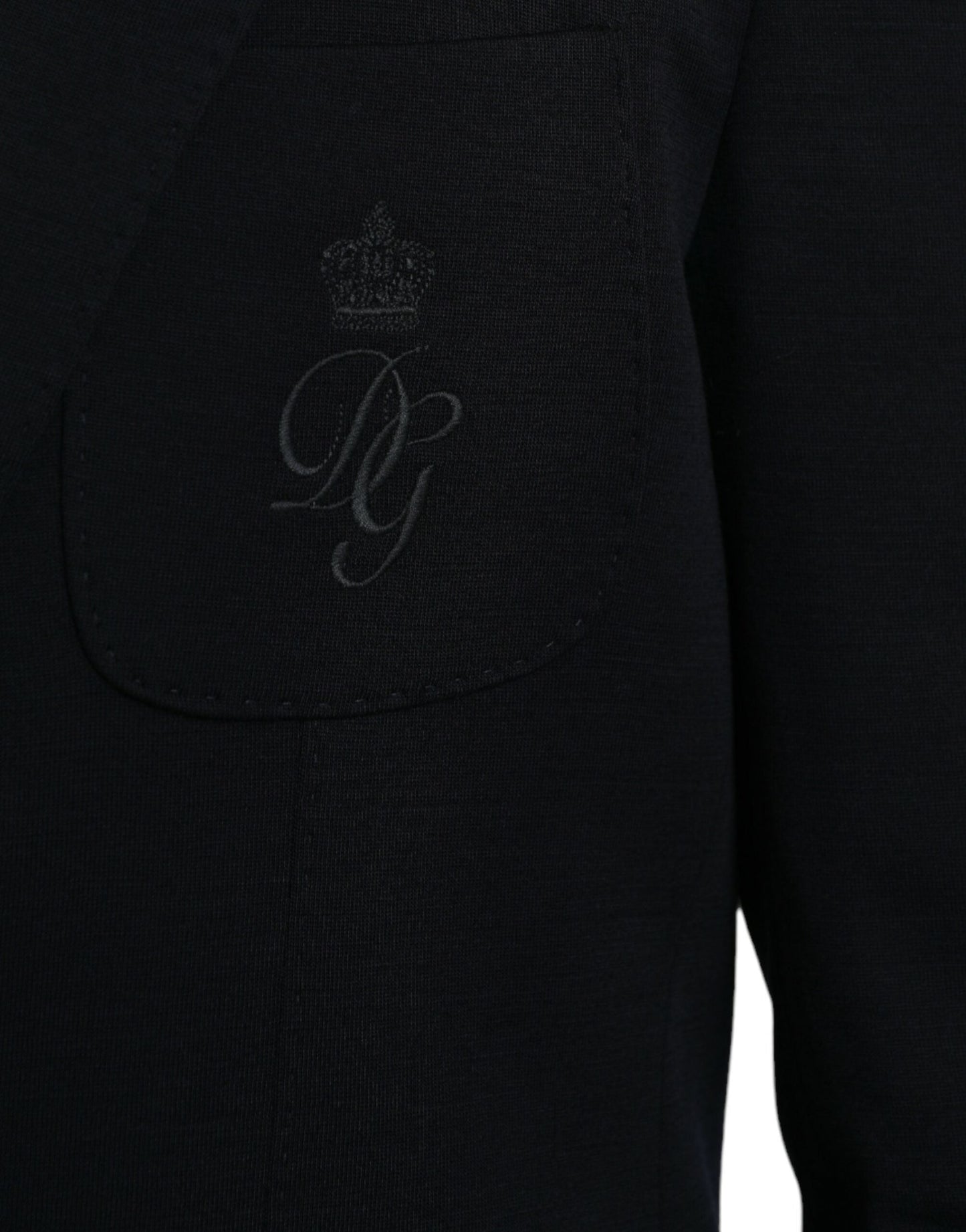 Dolce & Gabbana Black Wool Single Breasted Coat Men's Blazer