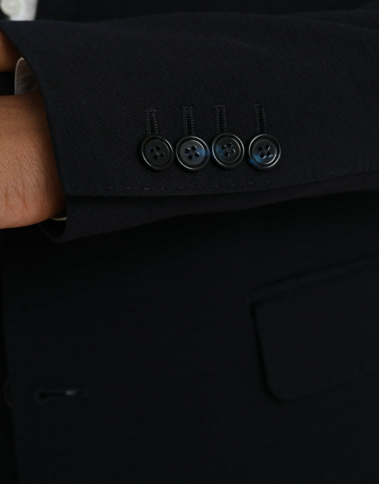 Dolce & Gabbana Black Wool Single Breasted Coat Men's Blazer