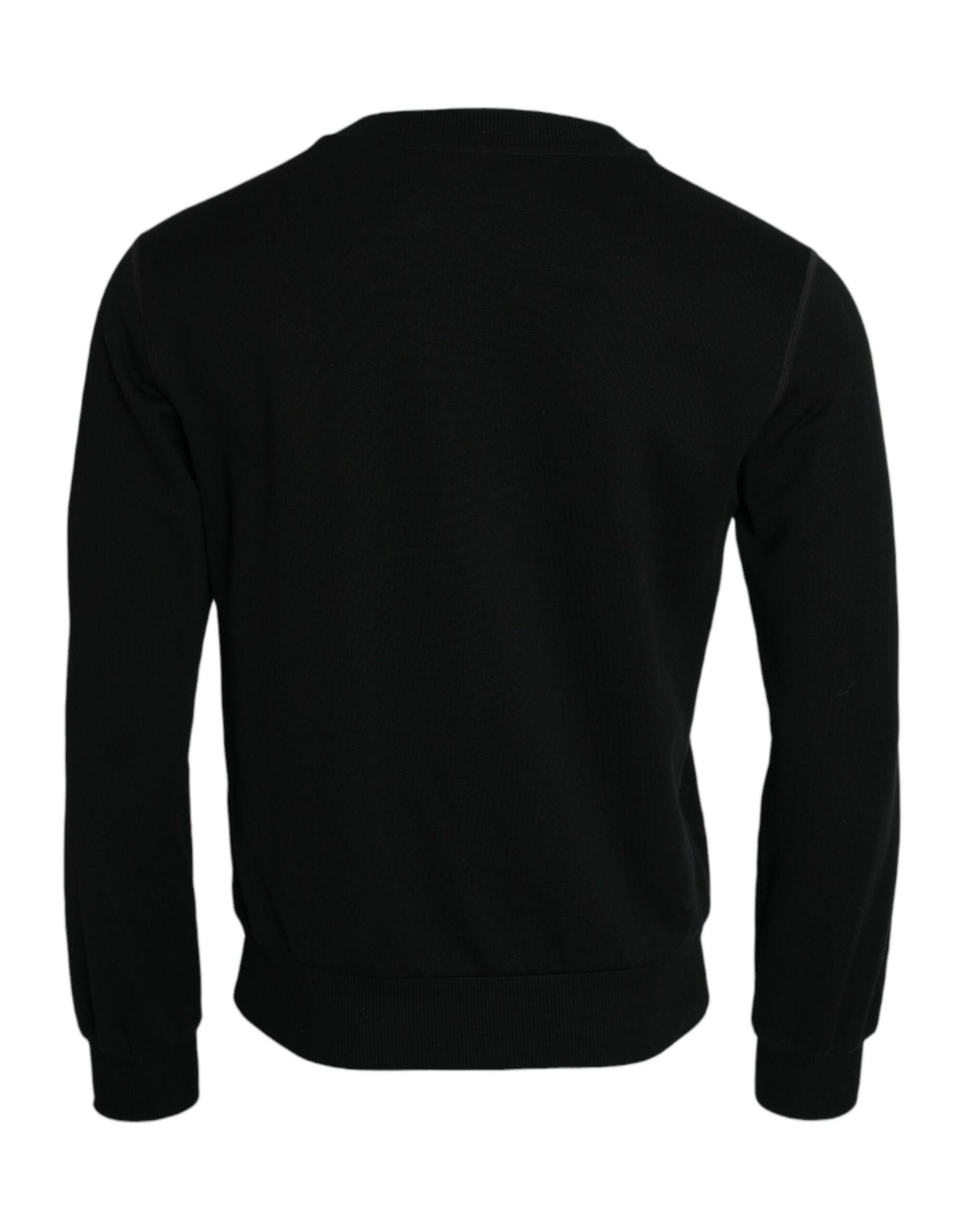 Dolce & Gabbana Black Cotton Long Sleeves Sweatshirt Men's Sweater