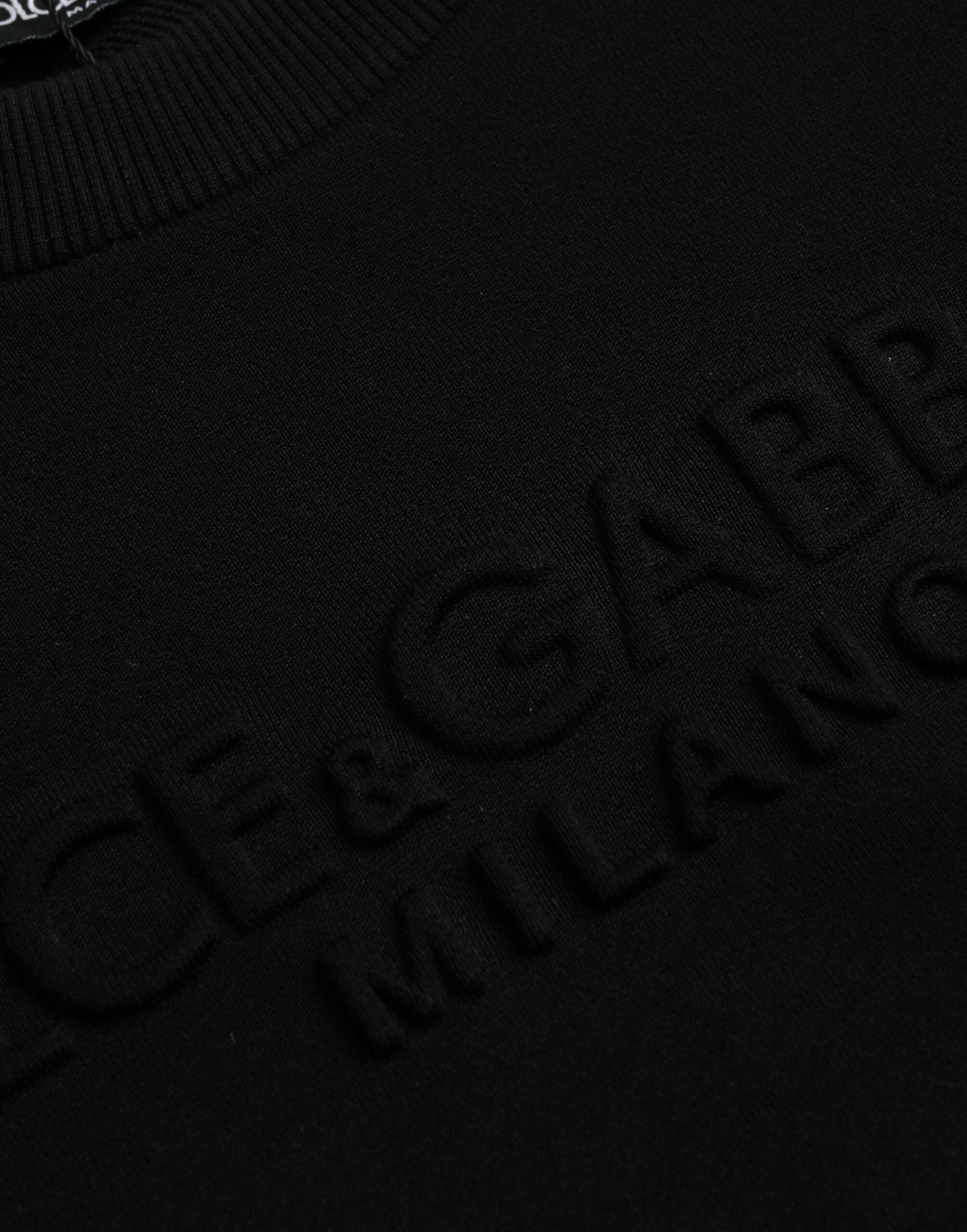 Dolce & Gabbana Black Cotton Long Sleeves Sweatshirt Men's Sweater