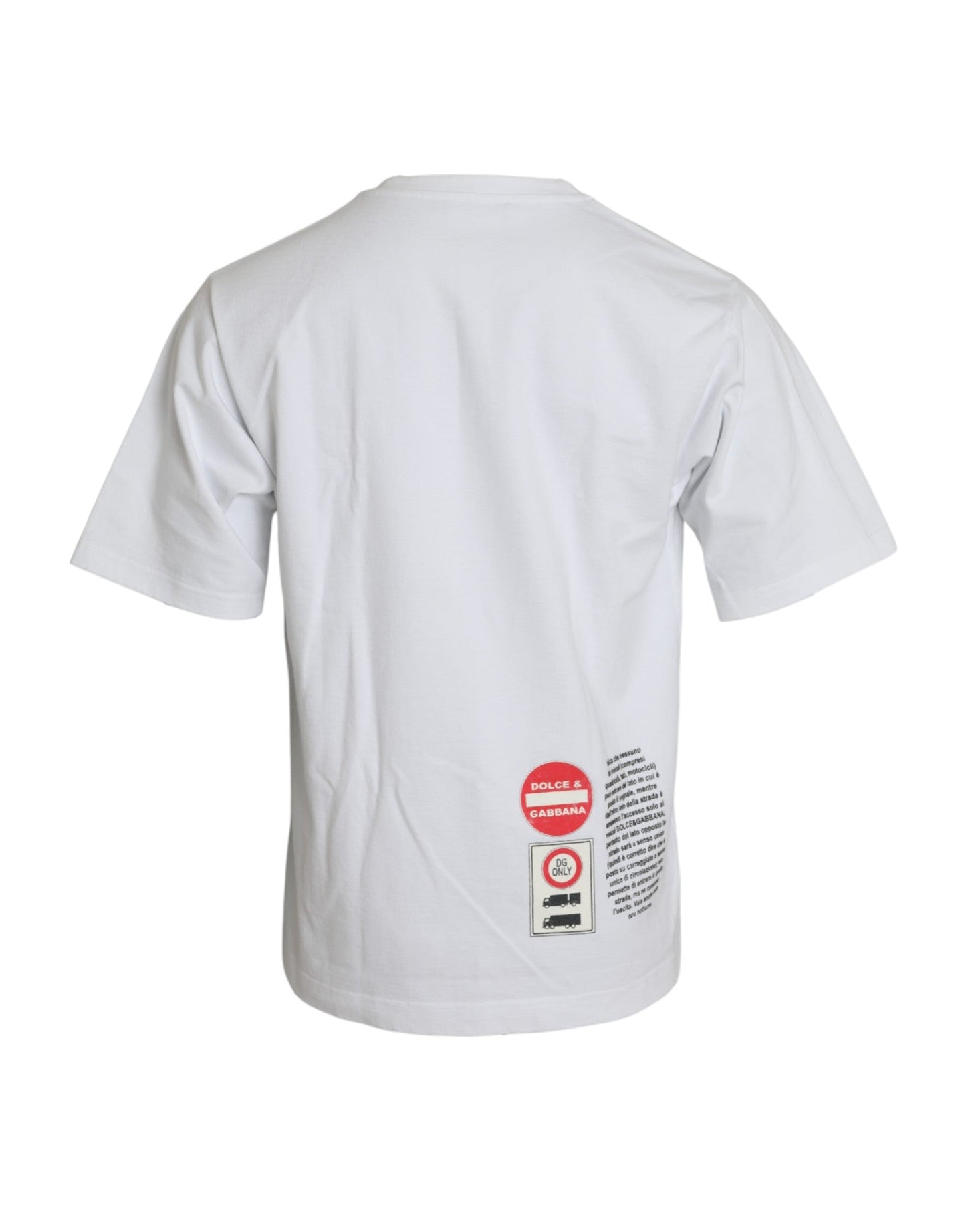 Dolce & Gabbana White Amor Heart Cotton Crewneck Short Sleeve Men's T-shirt