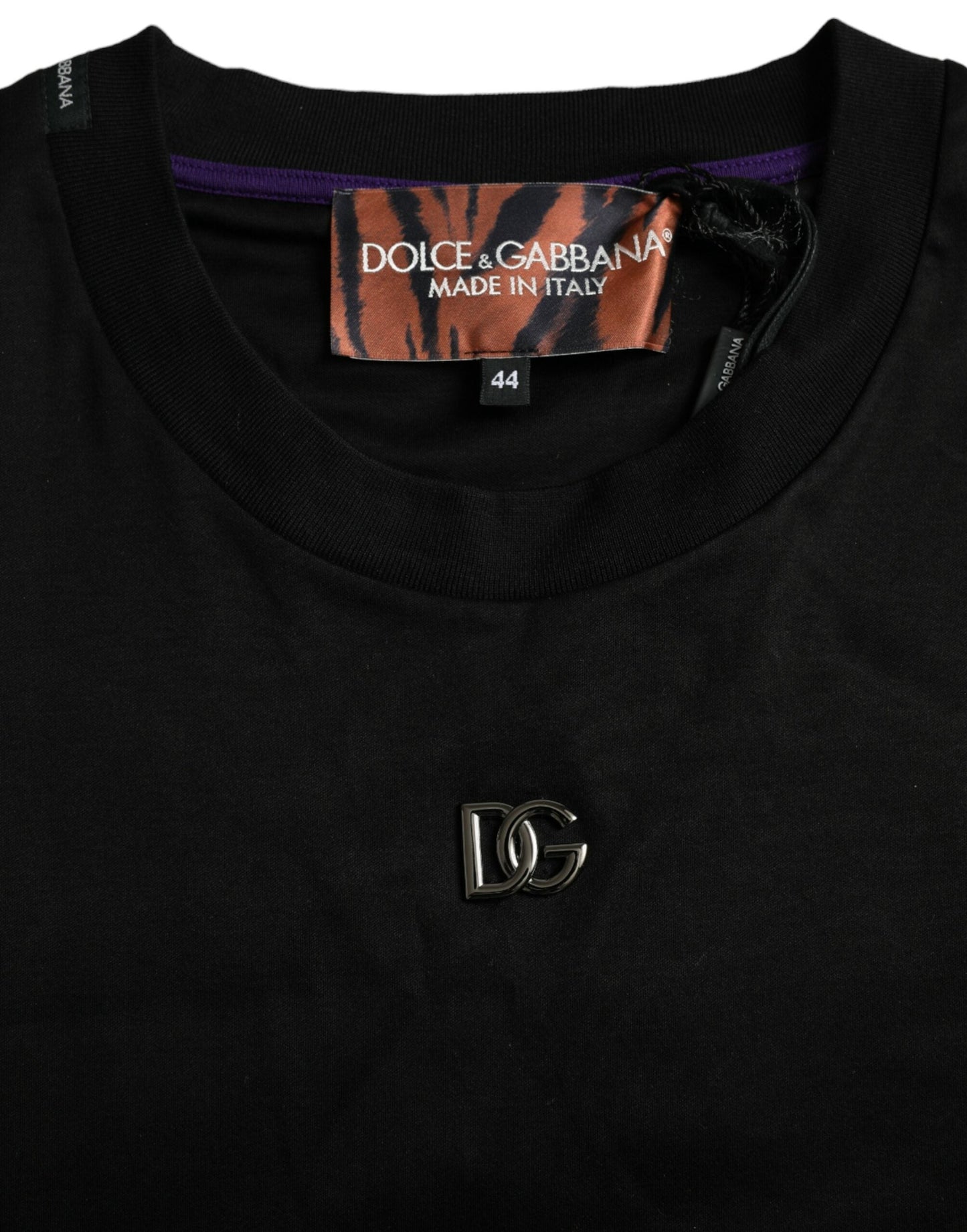 Dolce & Gabbana Multicolor Tiger Print Cotton Short Sleeves Men's T-shirt