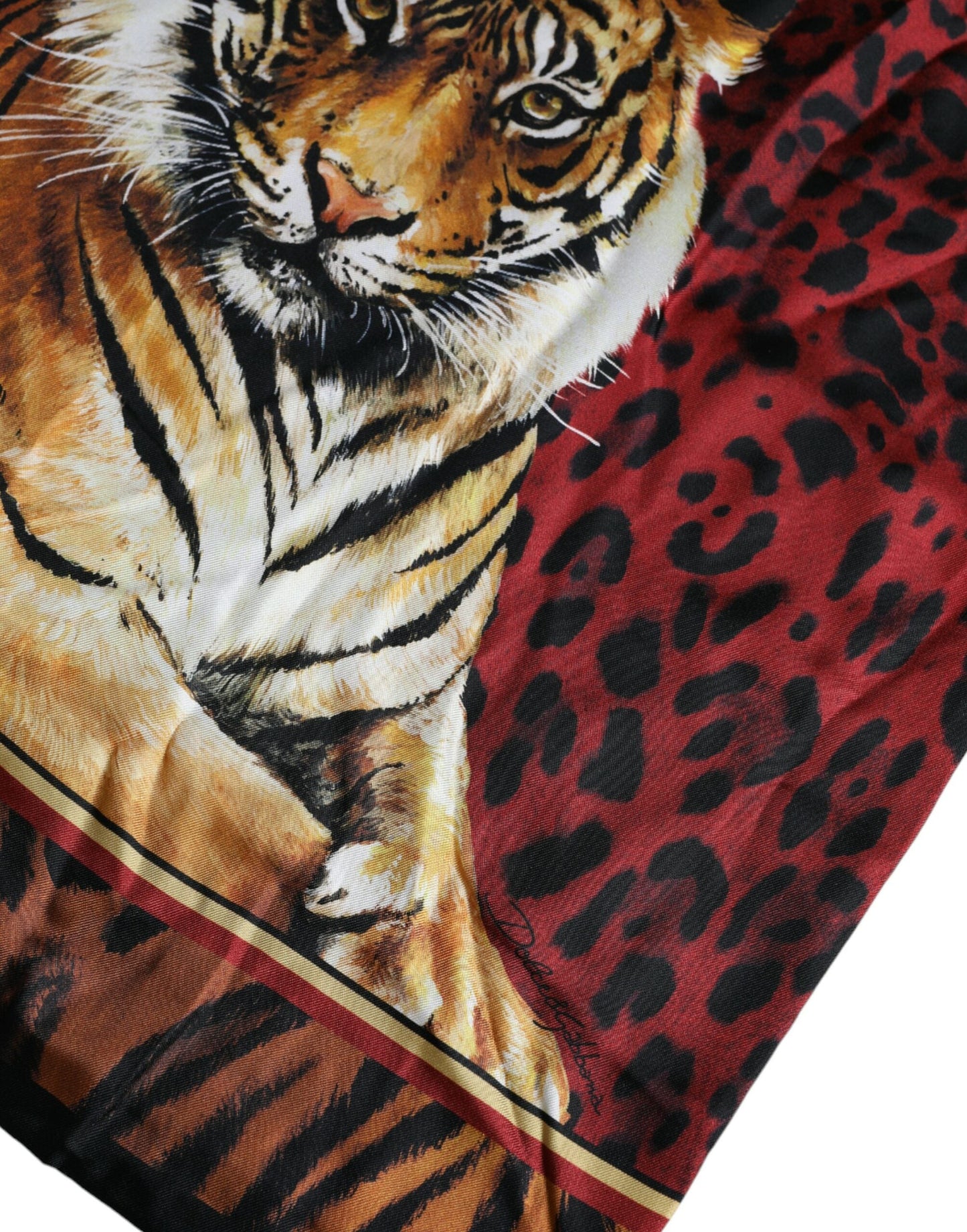 Dolce & Gabbana Multicolor Tiger Print Cotton Short Sleeves Men's T-shirt