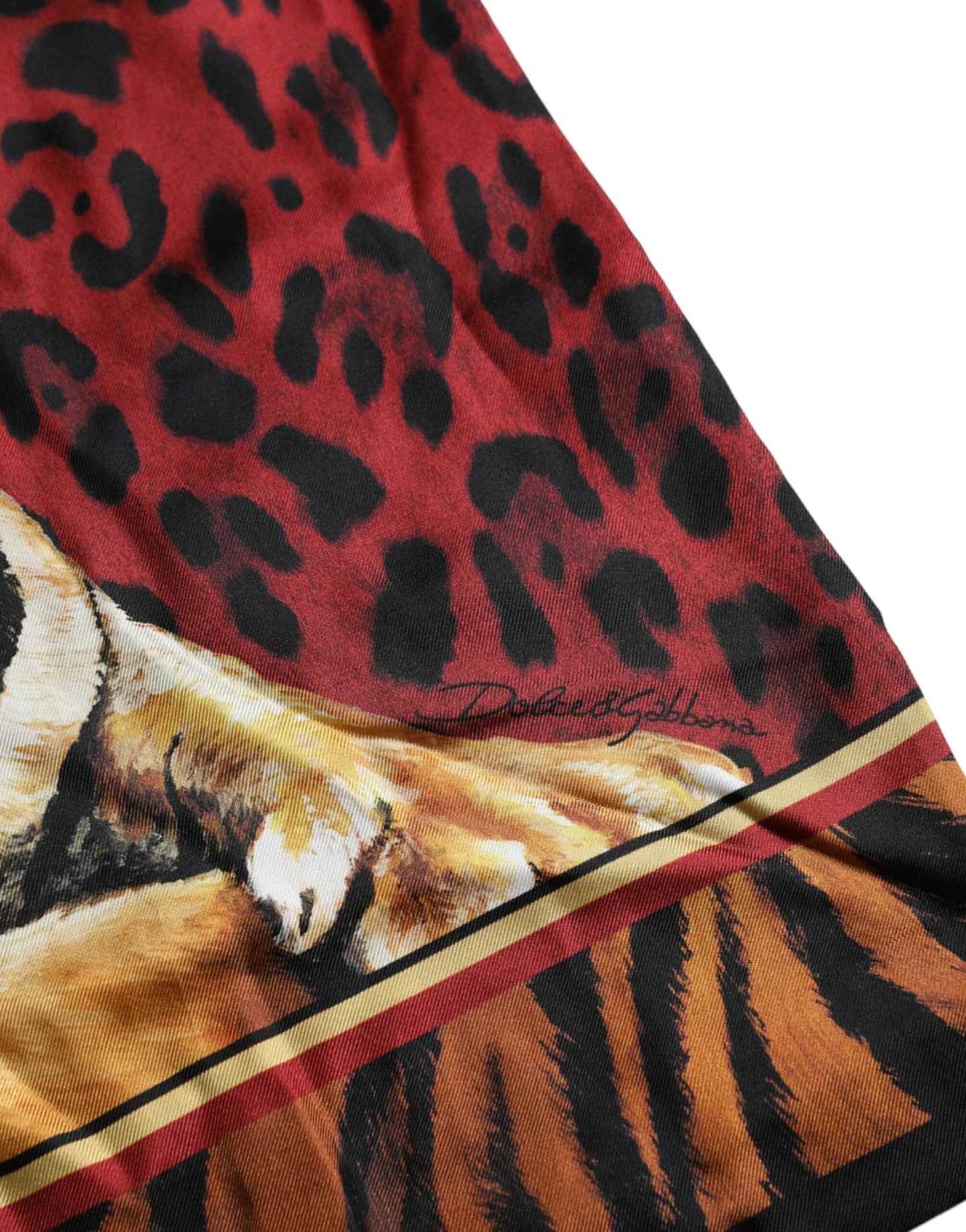Dolce & Gabbana Multicolor Tiger Print Cotton Short Sleeves Men's T-shirt