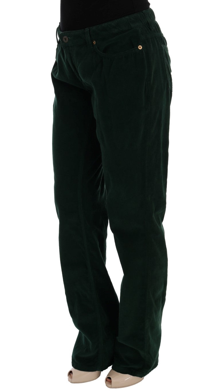 Dolce & Gabbana Green Cotton Corduroys Women's Jeans
