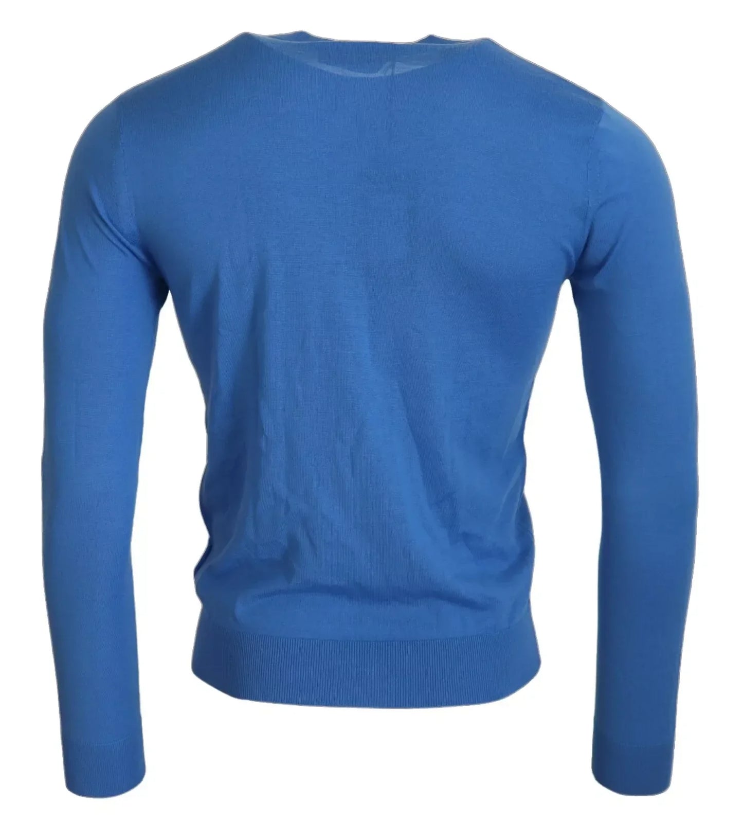 Dsquared�� Blue Wool Long Sleeves Crewneck Pullover Men's Sweater (Pre-Owned)