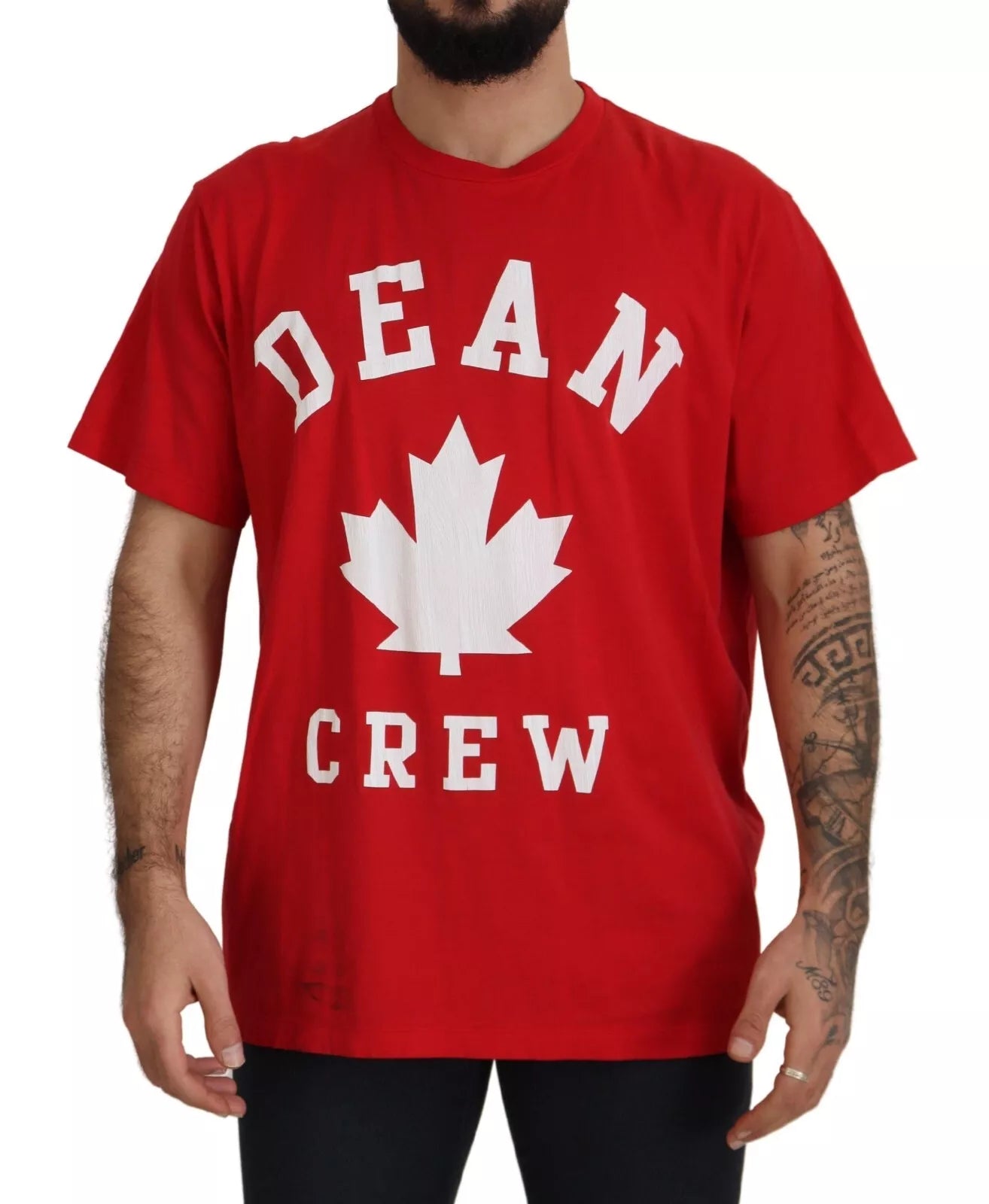 Dsquared�� Red Printed Cotton Short Sleeves Crewneck Men's T-shirt (Pre-Owned)