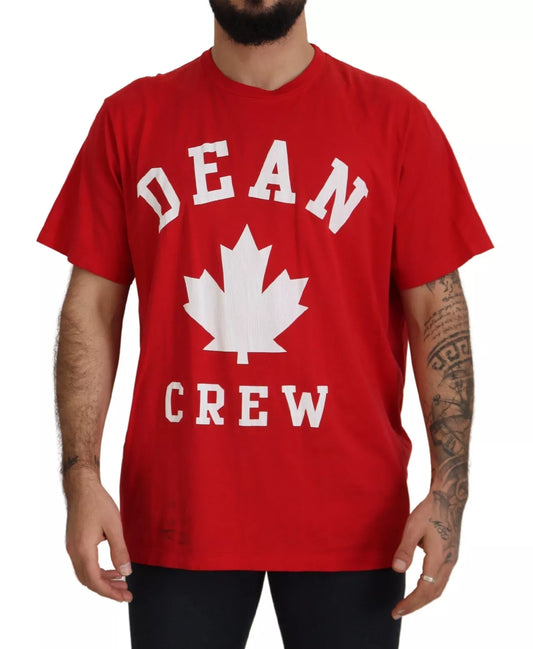 Dsquared�� Red Printed Cotton Short Sleeves Crewneck Men's T-shirt (Pre-Owned)