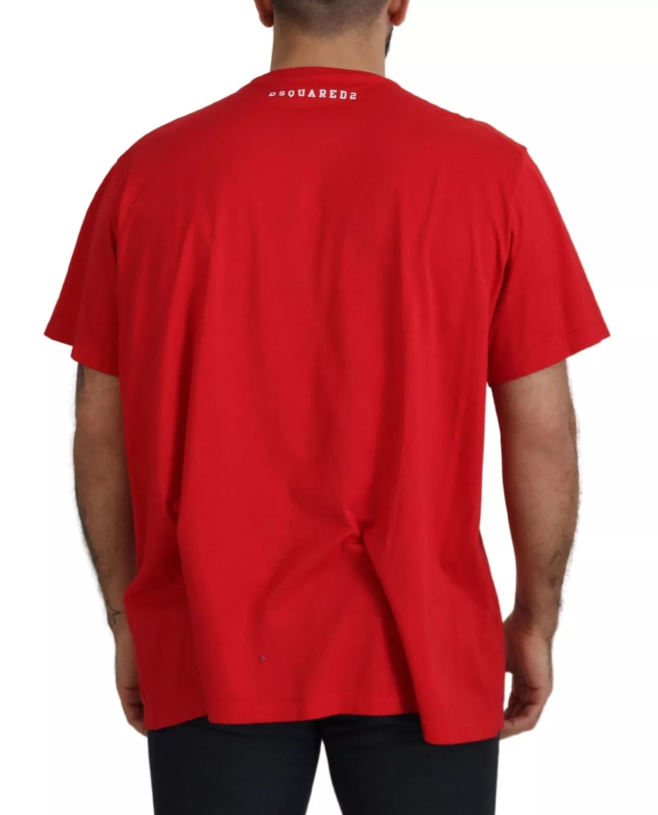 Dsquared�� Red Printed Cotton Short Sleeves Crewneck Men's T-shirt (Pre-Owned)