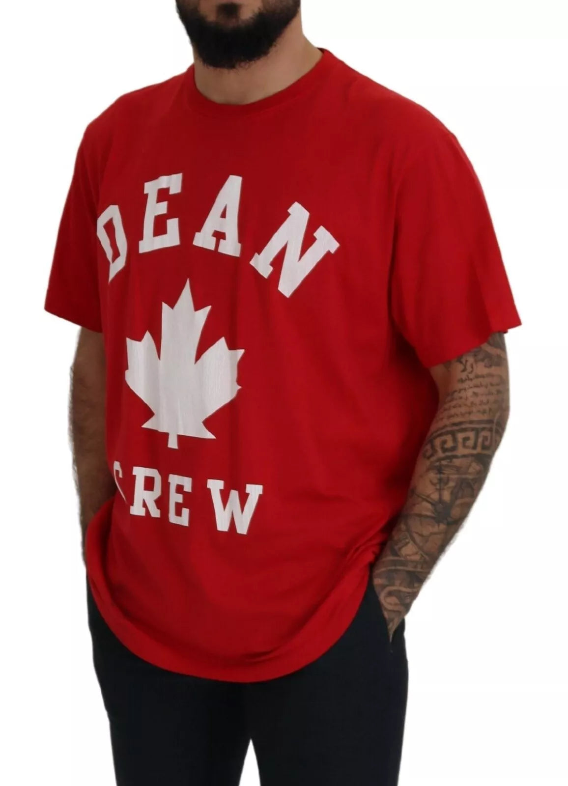 Dsquared�� Red Printed Cotton Short Sleeves Crewneck Men's T-shirt (Pre-Owned)