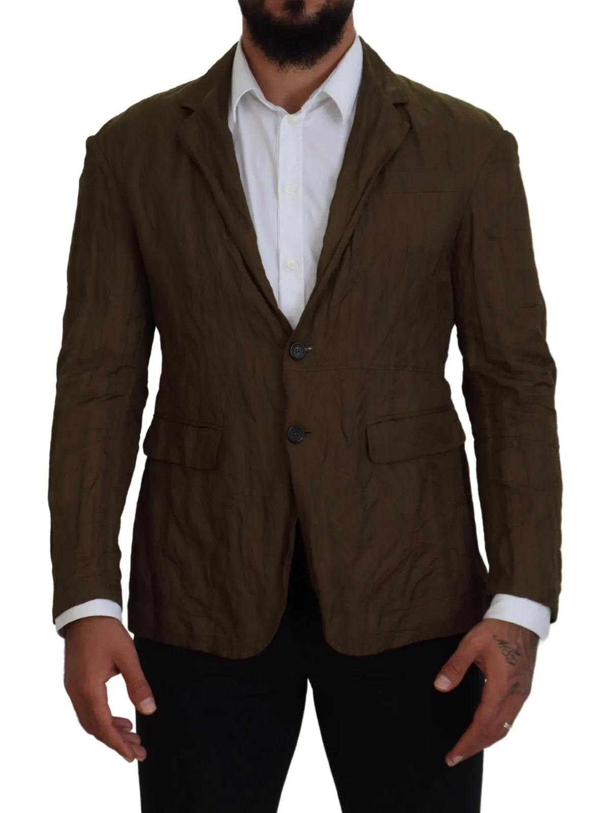 Dsquared�� Green Single Breasted Men Coat Blazer Men's Jacket (Pre-Owned)