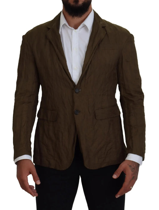Dsquared�� Green Single Breasted Men Coat Blazer Men's Jacket (Pre-Owned)