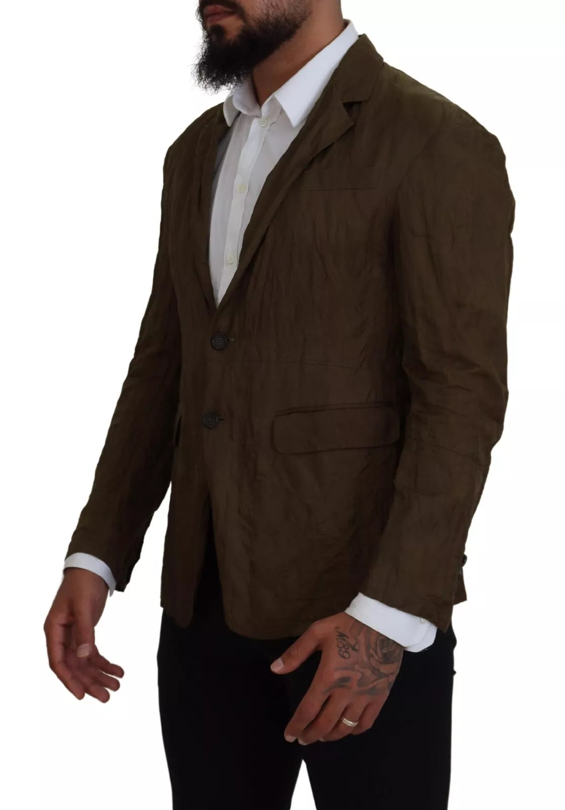 Dsquared�� Green Single Breasted Men Coat Blazer Men's Jacket (Pre-Owned)