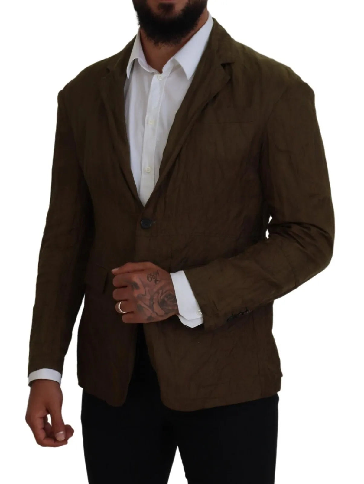 Dsquared�� Green Single Breasted Men Coat Blazer Men's Jacket (Pre-Owned)